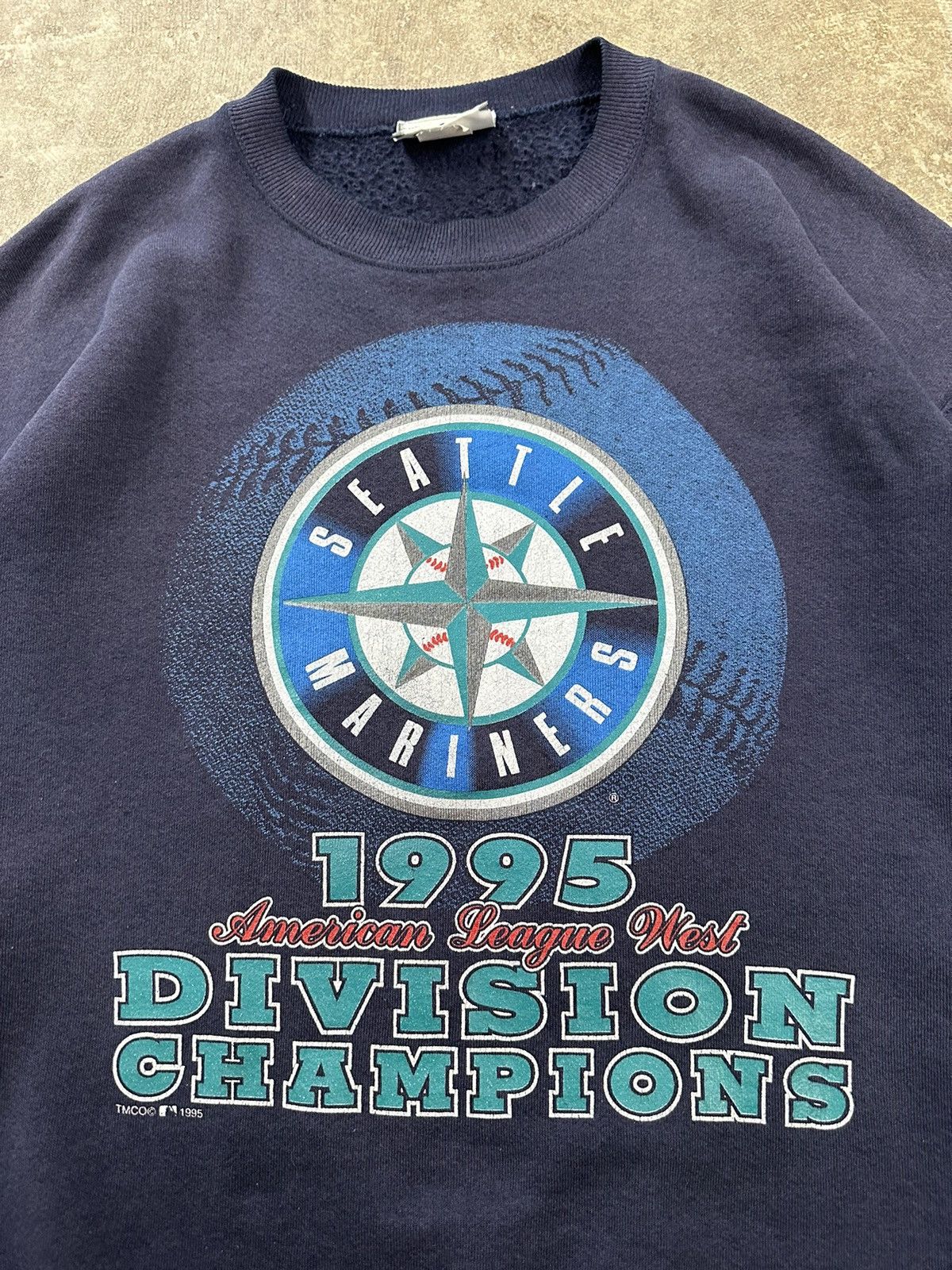 Lee Vintage 90s Lee Seattle Mariners Division Champs Sweatshirt Size US XL / EU 56 / 4 - 4 Thumbnail
