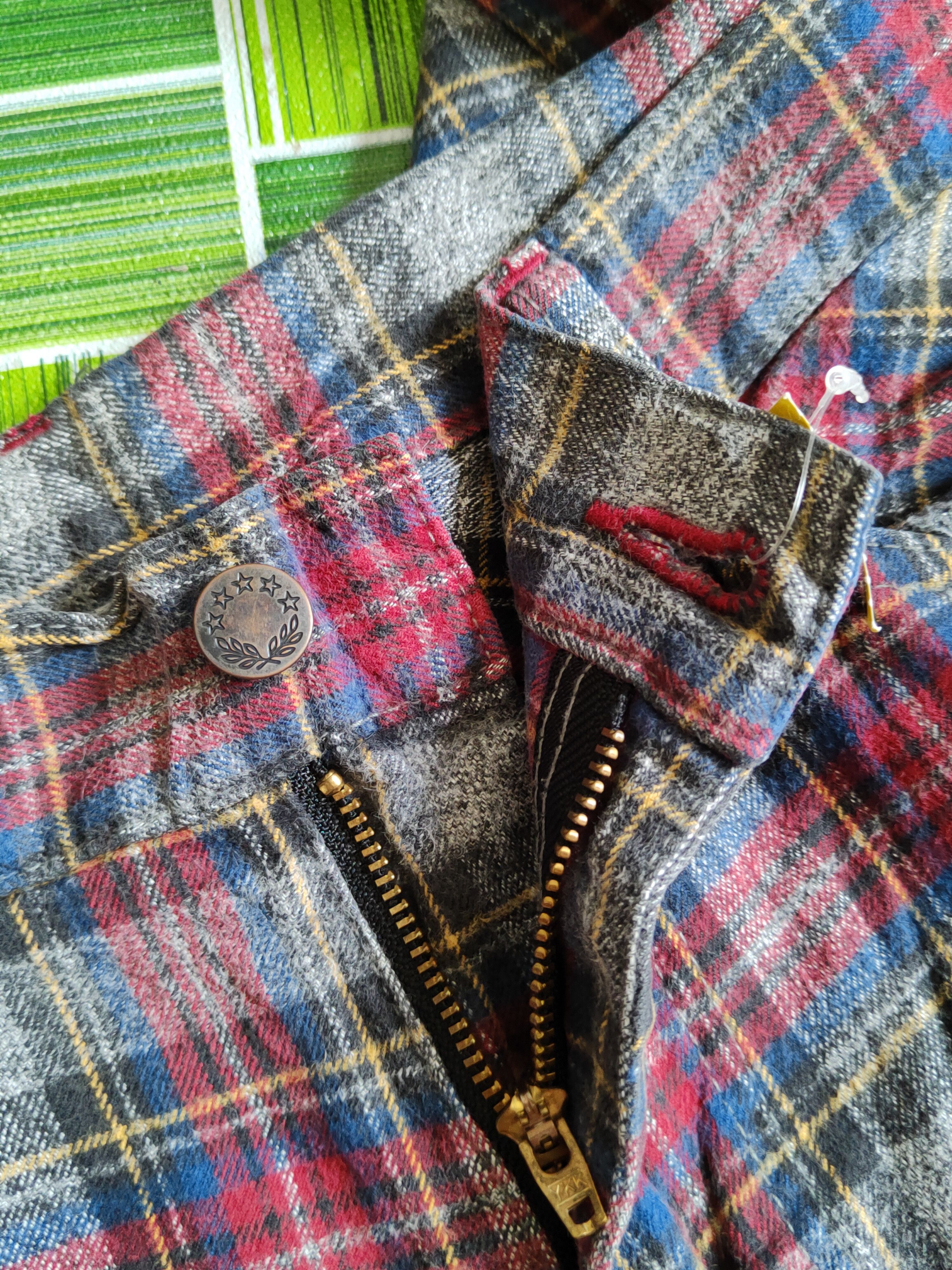 Japanese Brand Duffer of St George Red checkered punk Casual Pants #S1479 Size US 35 - 15 Thumbnail