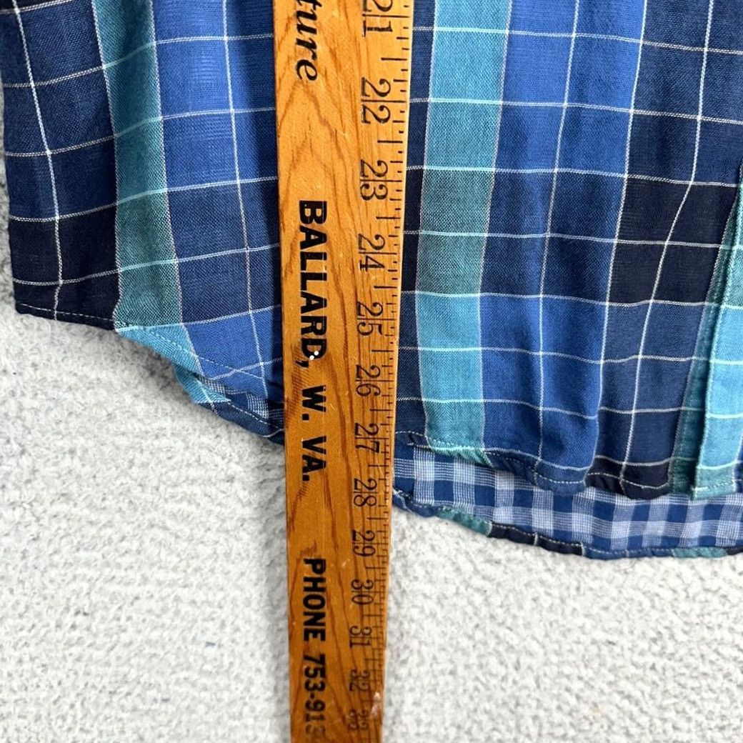 Carbon2Cobalt VINTAGE? No. Carbon 2 Cobalt Flannel Shirt Mens Adult Medium Blue Grid Check Button-Up Pockets Cotton Long Sleeve Collar Shirt Men Size US M / EU 48-50 / 2 - 7 Thumbnail