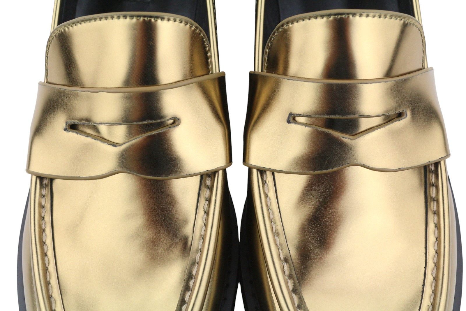 Other BIBI LOU JAYA EU40 Shiny Gold Leather Chunky 87555 Size US 9 / IT 39 - 11 Thumbnail