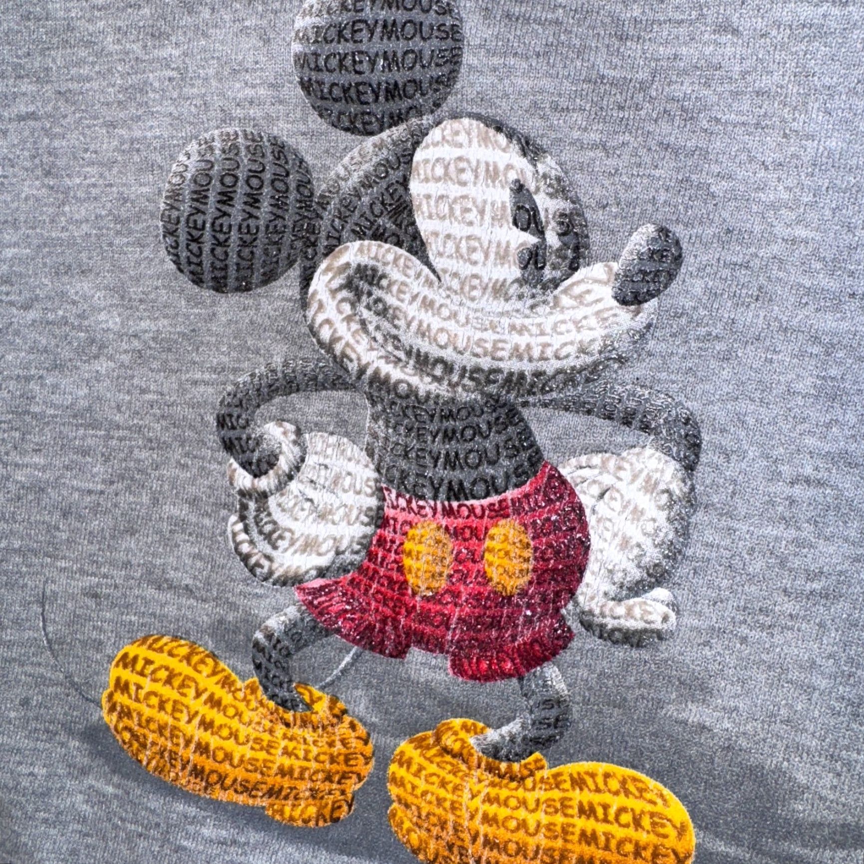 Disney VINTAGE Disney Mickey Mouse Sweatshirt XL Gray AOP Graphic Embroidered Logo Crew Neck Cotton Polyester Blend Fleece Unisex Adults 90s Pullover Size US XL / EU 56 / 4 - 3 Thumbnail