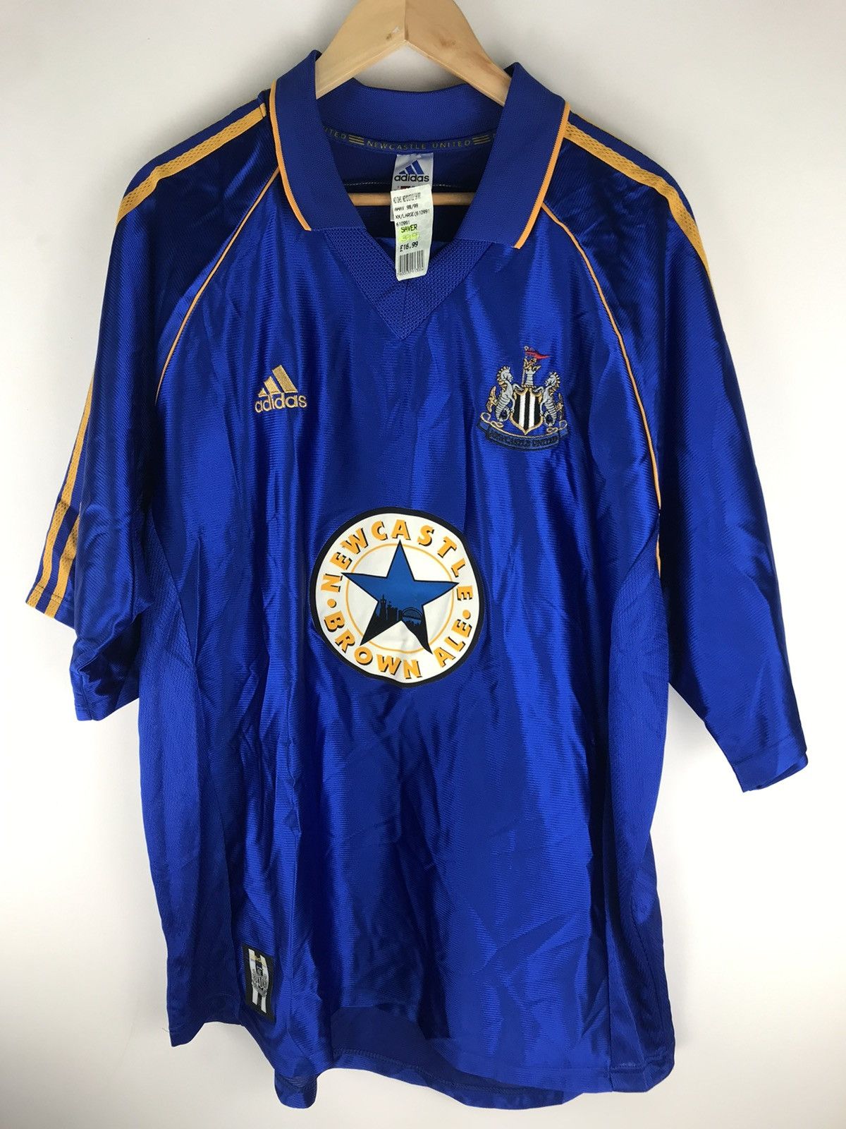 image of Adidas Newcastle United Fc 1998/1999 Away Soccer Jersey, in Blue, Men's (Size 2XL)