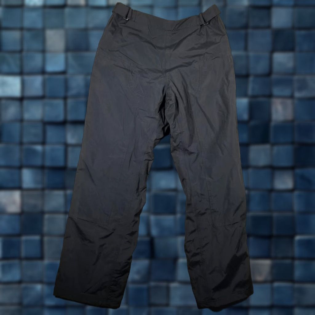 Carhartt VINTAGE Carhartt Rain Pants Women L Black Nylon Lined Side Zip Adjustable Waist Work Size 36" / US 14 / IT 50 - 1 Thumbnail