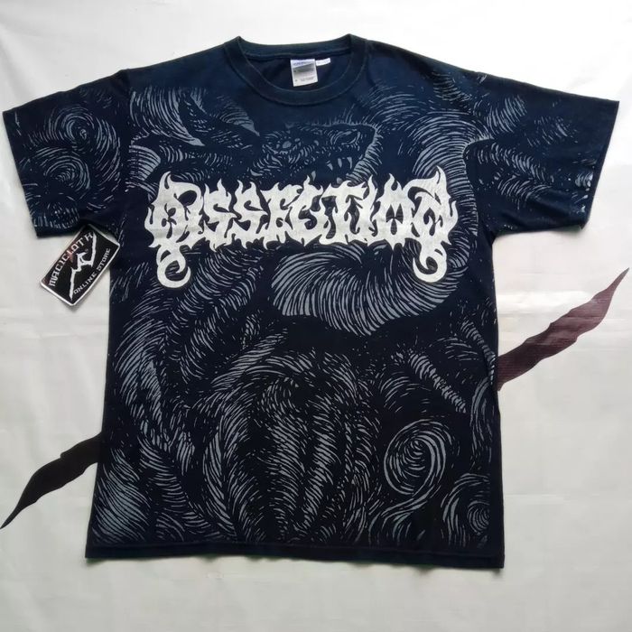 Vintage Rare DISSECTION black dragon all over shirt | Grailed