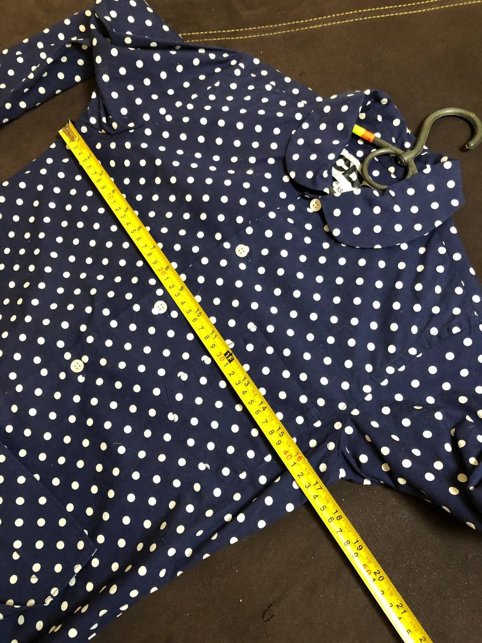 Comme des Garcons CDG Comme Des Garcons Button Up Shirt Polka Dot Blue Size XS / US 0-2 / IT 36-38 - 8 Thumbnail