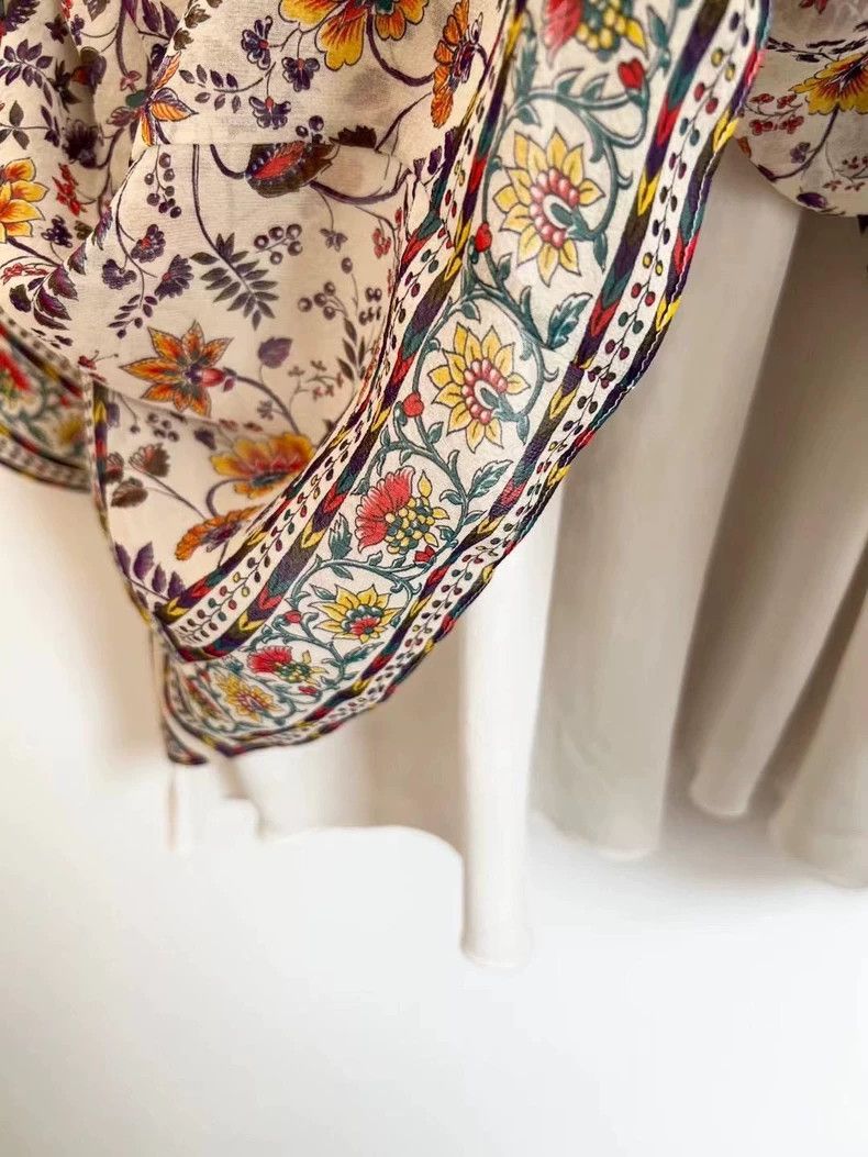 Saint Laurent Paris saint Laurent parisSmall floral boho style strappy dress 2 Size XS / US 0-2 / IT 36-38 - 6 Thumbnail