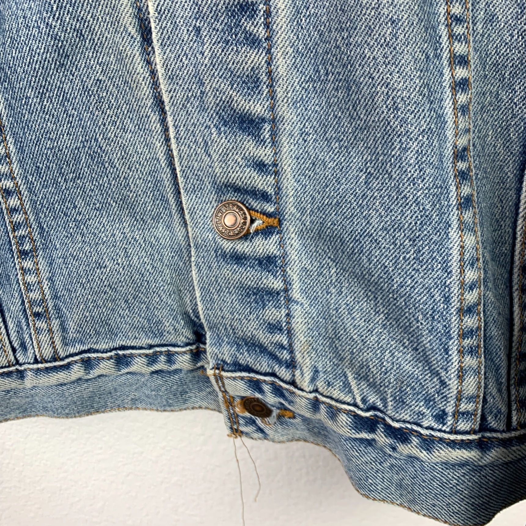 Levi's VINTAGE Levi's 527 Trucker Jacket Mens M 1990s Blue Denim Rockabilly USA Size US M / EU 48-50 / 2 - 6 Thumbnail