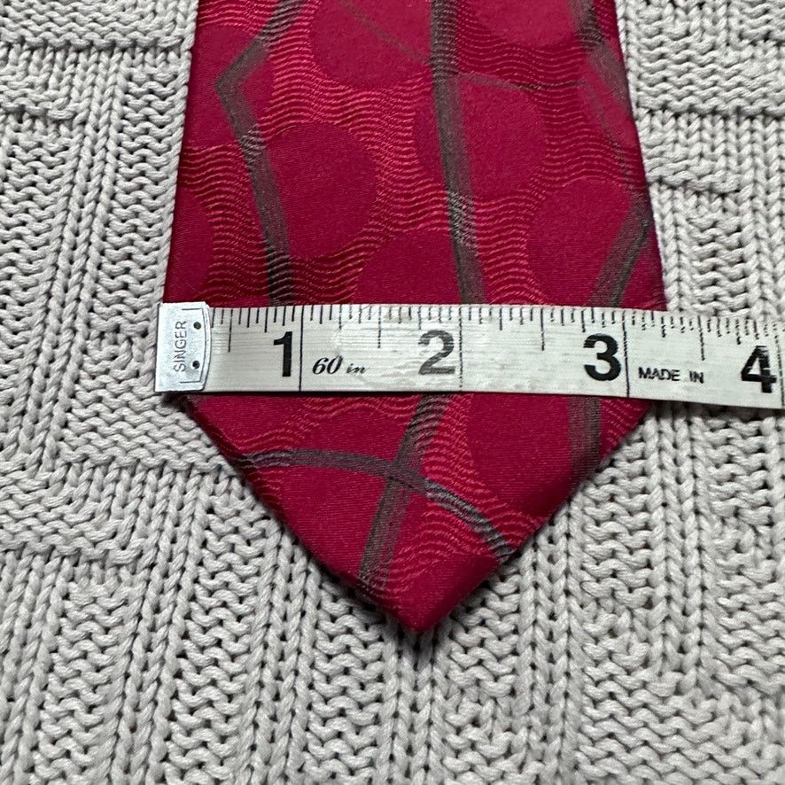 Guy Laroche Vintage Guy Laroche maroon monotone polka dot silk tie Size ONE SIZE - 5 Thumbnail
