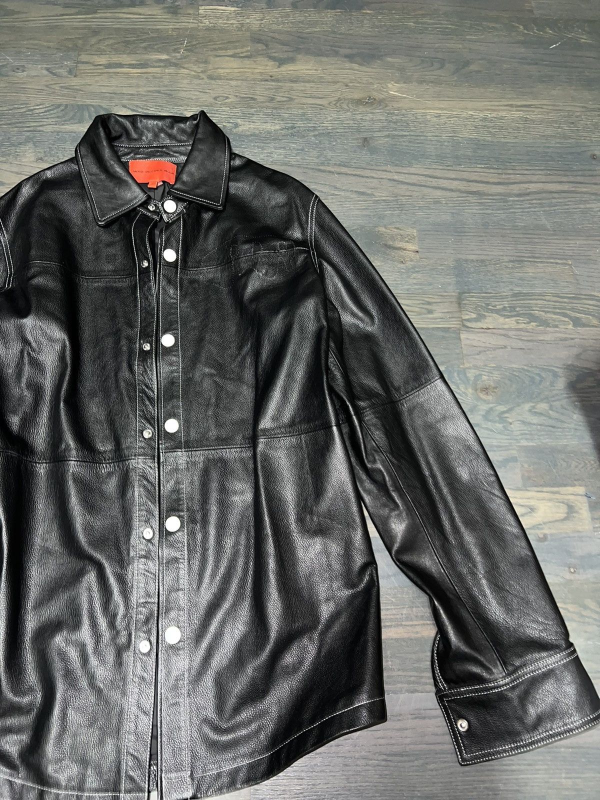 Who Decides War WDW LEATHER BUTTON UP SHIRT Size US L / EU 52-54 / 3 - 6 Thumbnail