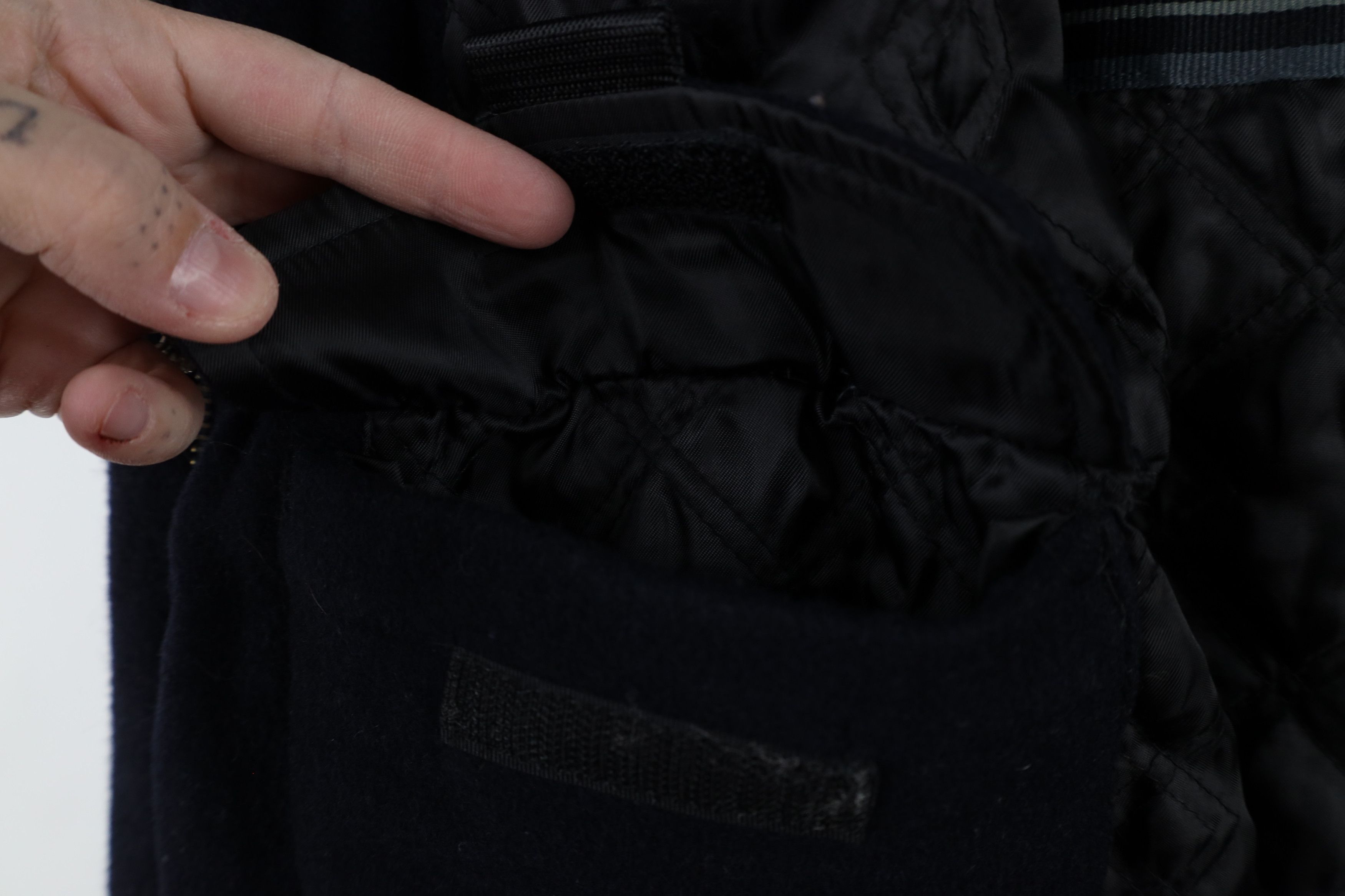 Gap × Vintage Vintage Y2K 2000 Gap Quilted Wool Bomber Jacket Navy Blue Size US M / EU 48-50 / 2 - 12 Thumbnail