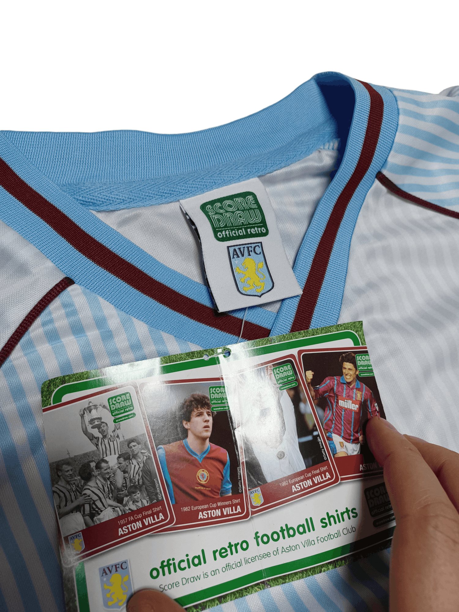 Other ASTON VILLA SCORE DRAW 80S STYLE VINTAGE JERSEY Size US XL / EU 56 / 4 - 4 Thumbnail