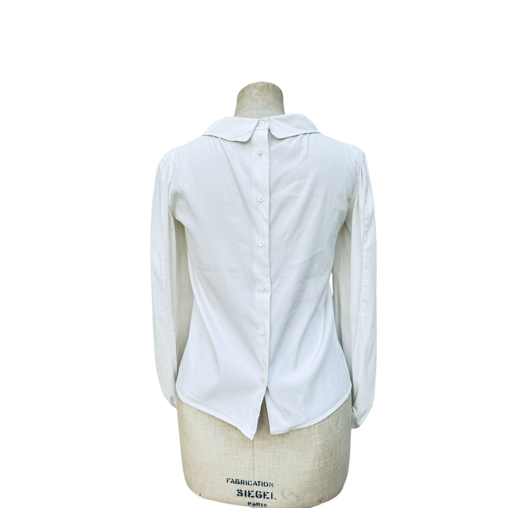Miu Miu White Reversed Shirt Size M / US 6-8 / IT 42-44 - 2 Thumbnail