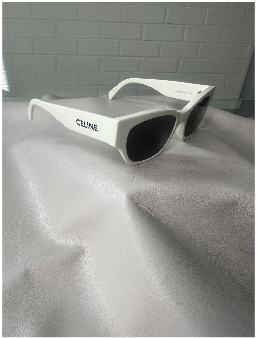 Celine Authentic Celine White Sunglasses & Case with strap 💖 Size ONE SIZE - 9 Thumbnail