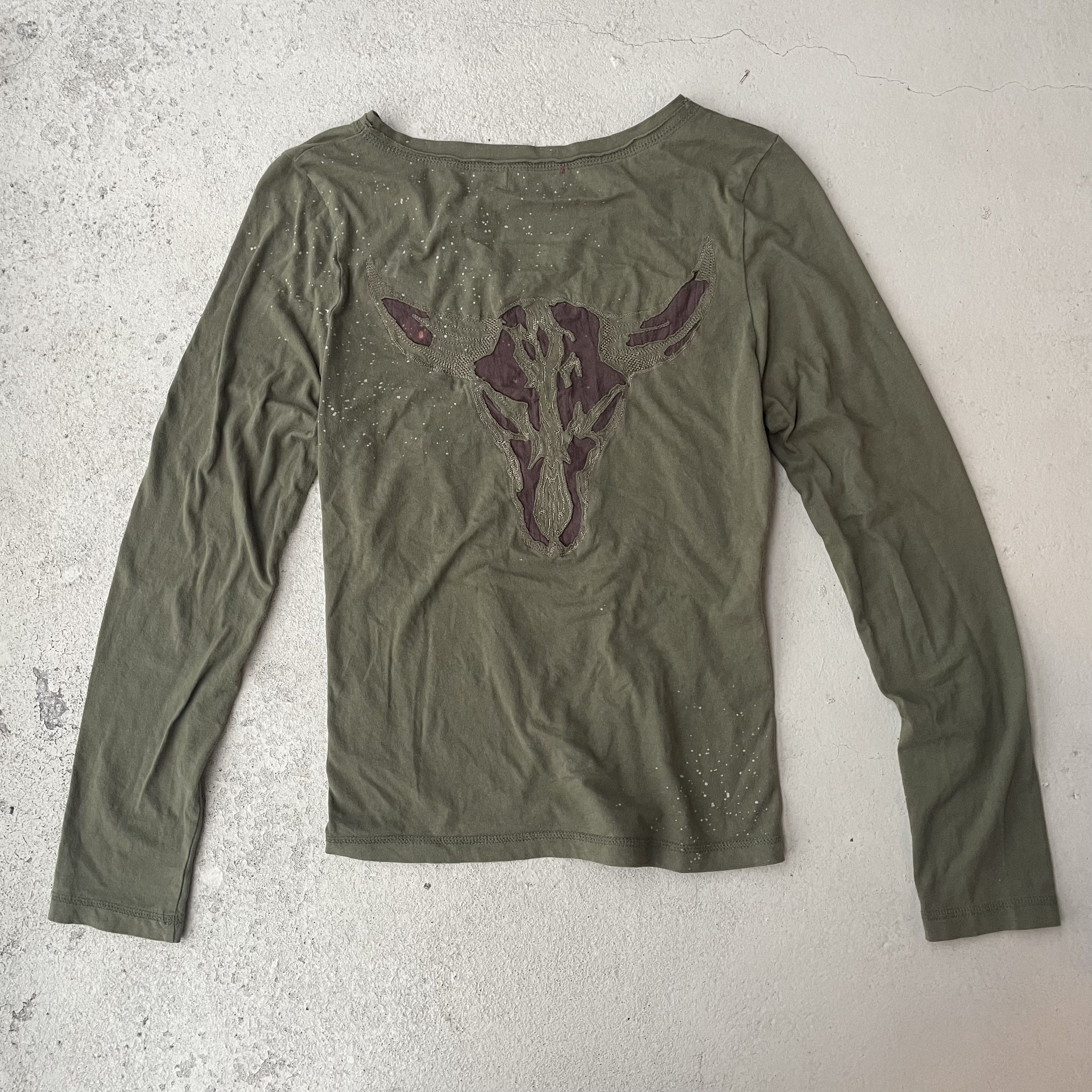 Japanese Brand Mid 2000s Japanese Maraxia Distressed Longsleeve Size US XS / EU 42 / 0 - 2 Thumbnail