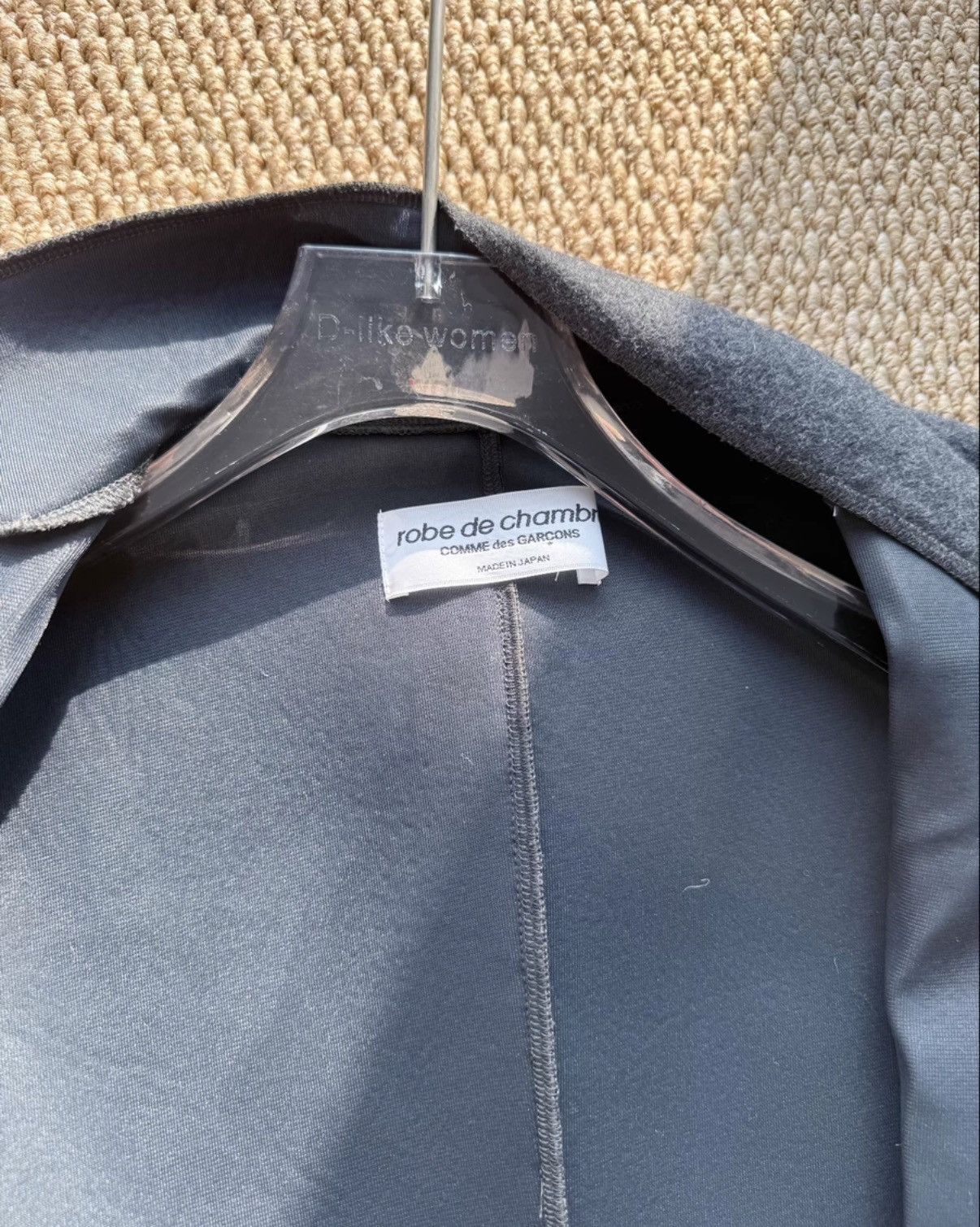 Comme des Garcons COMME des GARÇONS Dark Grey Wool Stand Collar Coat K23 Size US S / EU 44-46 / 1 - 4 Thumbnail