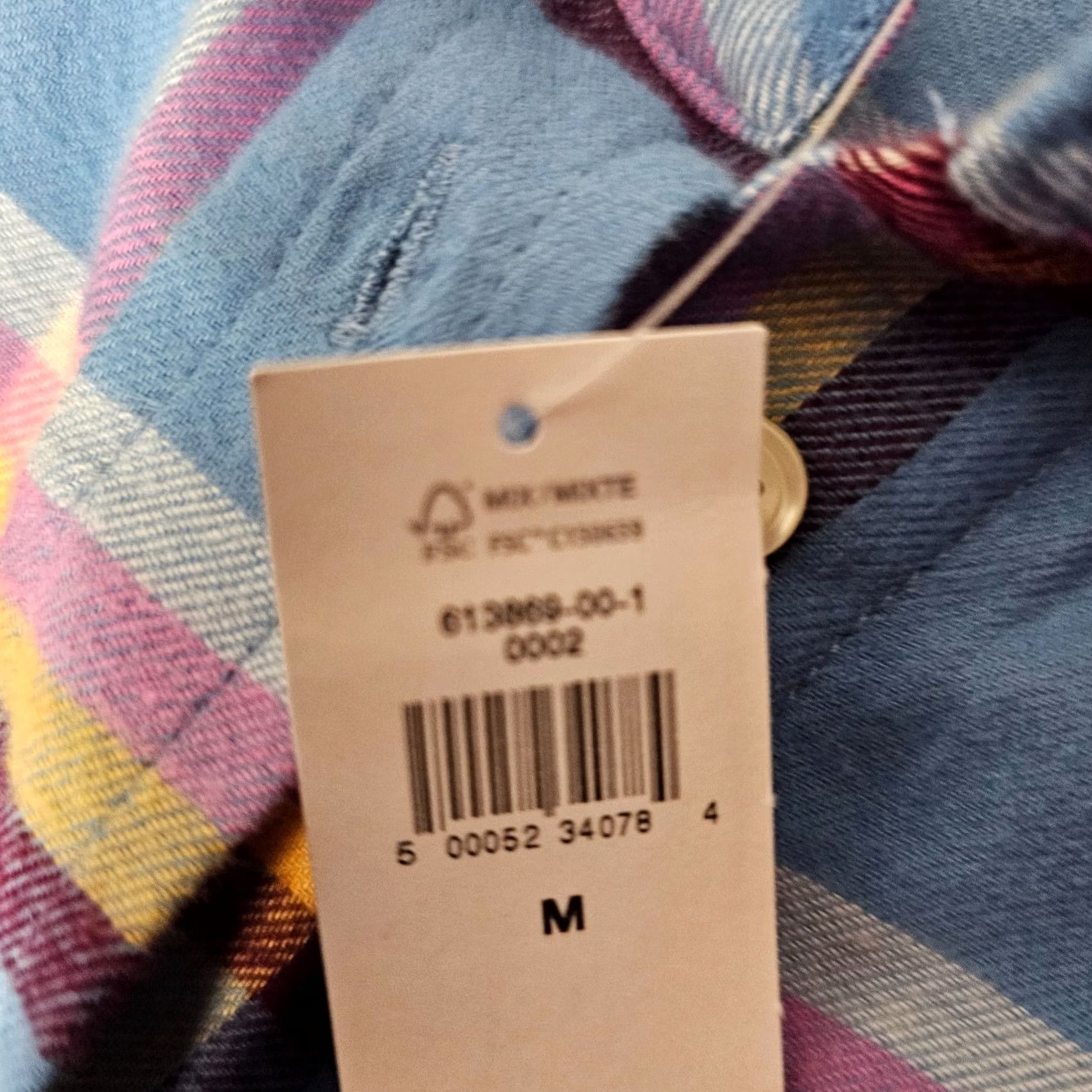 Gap GAP Button-Up Shirt Viscose Flannel Plaid Blue White M NWT Women Long Sleeve Casual Vintage: No Size M / US 6-8 / IT 42-44 - 3 Thumbnail