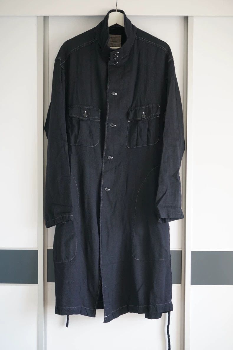 Yohji Yamamoto Yohji Yamamoto Yohji Yamamoto Wool Coat with Long Belt Size US L / EU 52-54 / 3 - 1 Thumbnail