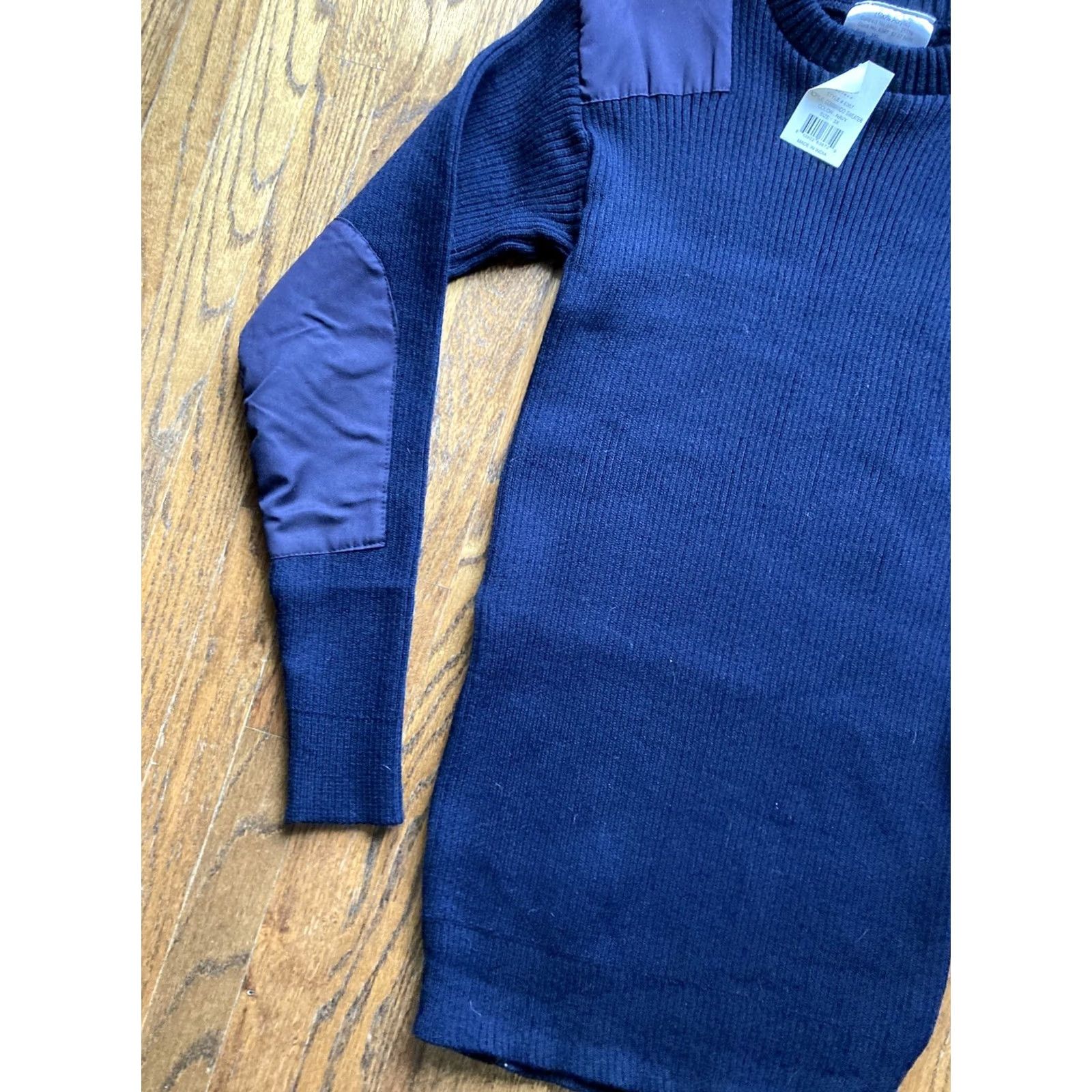 Rothco Rothco Sweater Men 3XL Navy Blue Crew Neck Knit Pullover All Seasons Lined Elbow Shoulder Patch NWT Size US XXL / EU 58 / 5 - 2 Thumbnail