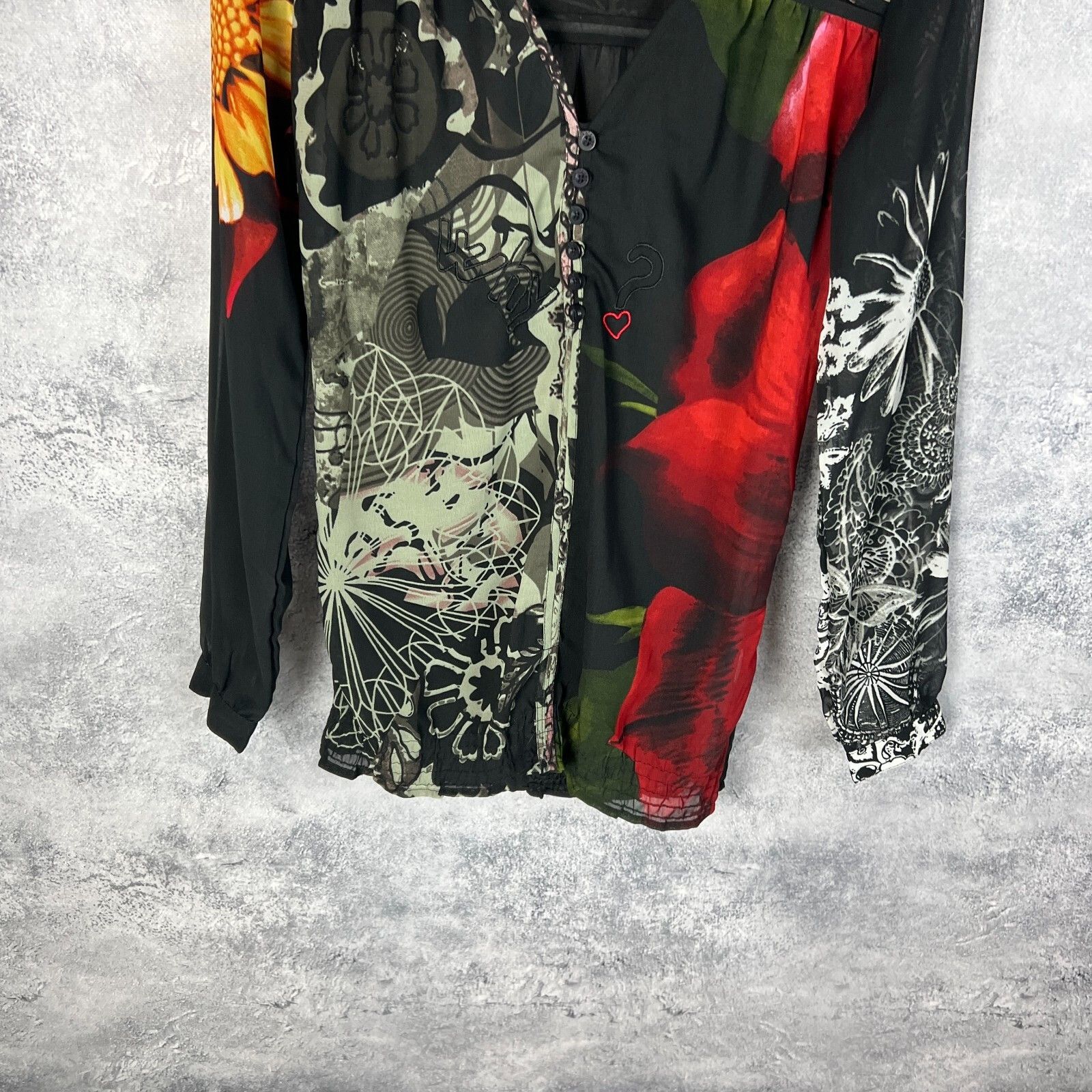 Desigual Desigual Blouse Women's Size S Multicolor Long Sleeve ` Size S / US 4 / IT 40 - 3 Thumbnail
