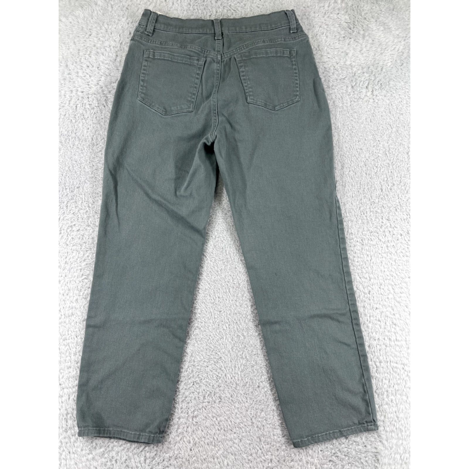 Gloria Vanderbilt VINTAGE Gloria Vanderbilt Amanda Jeans Womens 8 Green Denim 5-Pocket Design Regular Mid Rise Cotton Blend Stretch Size 30" / US 8 / IT 44 - 2 Thumbnail