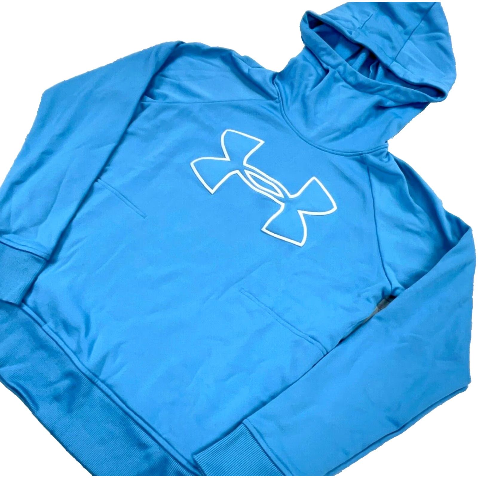 Under Armour Under Armour Hoodie Women M Blue White Pullover Sweatshirt Hooded Lightweight Moisture Wicking Pockets Fall Winter Modern Sports Bạn Size M / US 6-8 / IT 42-44 - 2 Thumbnail
