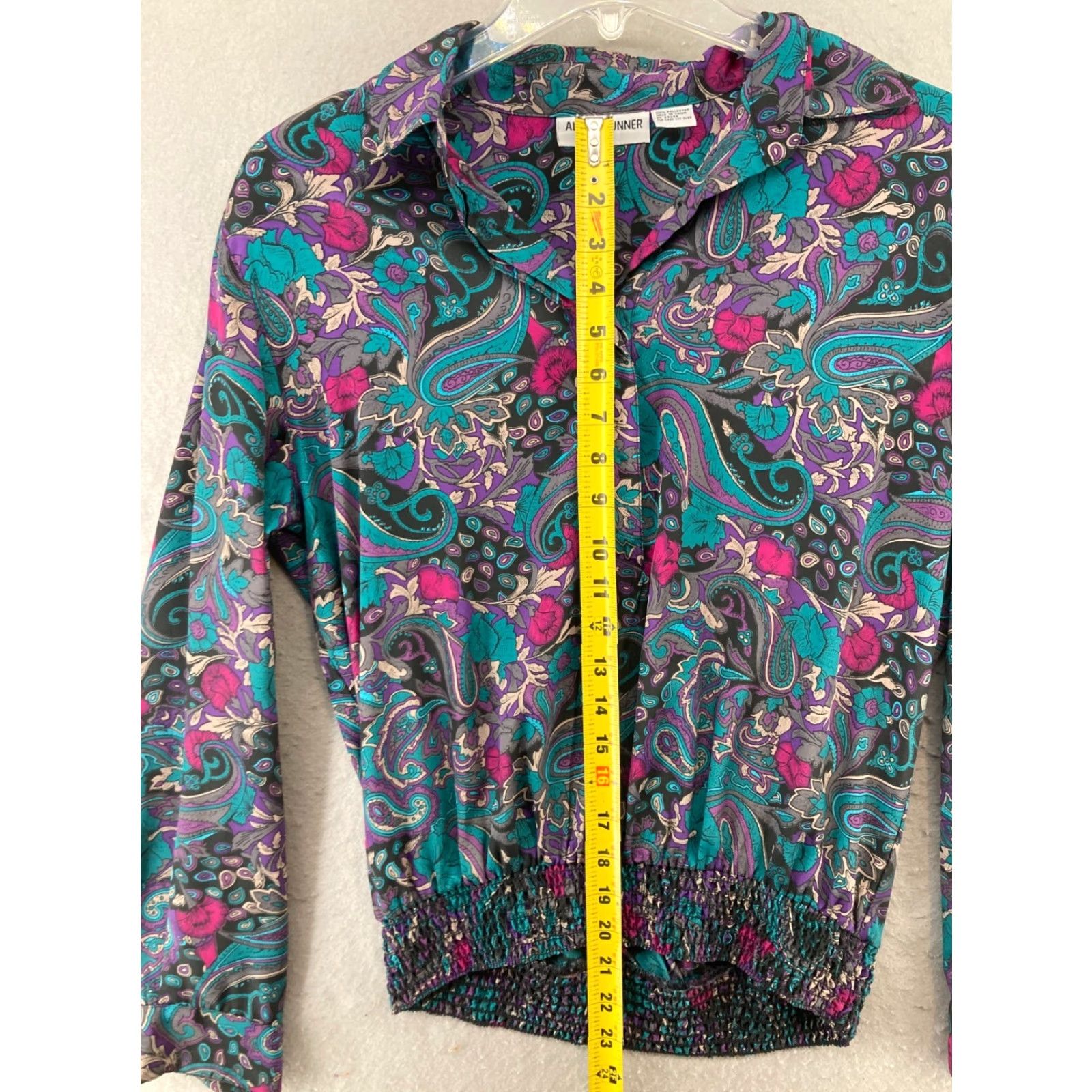 Vintage Alfred Dunner Womens Shirt 10 Vintage Purple Paisley Pullover Shoulder Pad Shirt Adult 10 Purple Paisley 80s 90s Womens Size L / US 10 / IT 46 - 3 Thumbnail