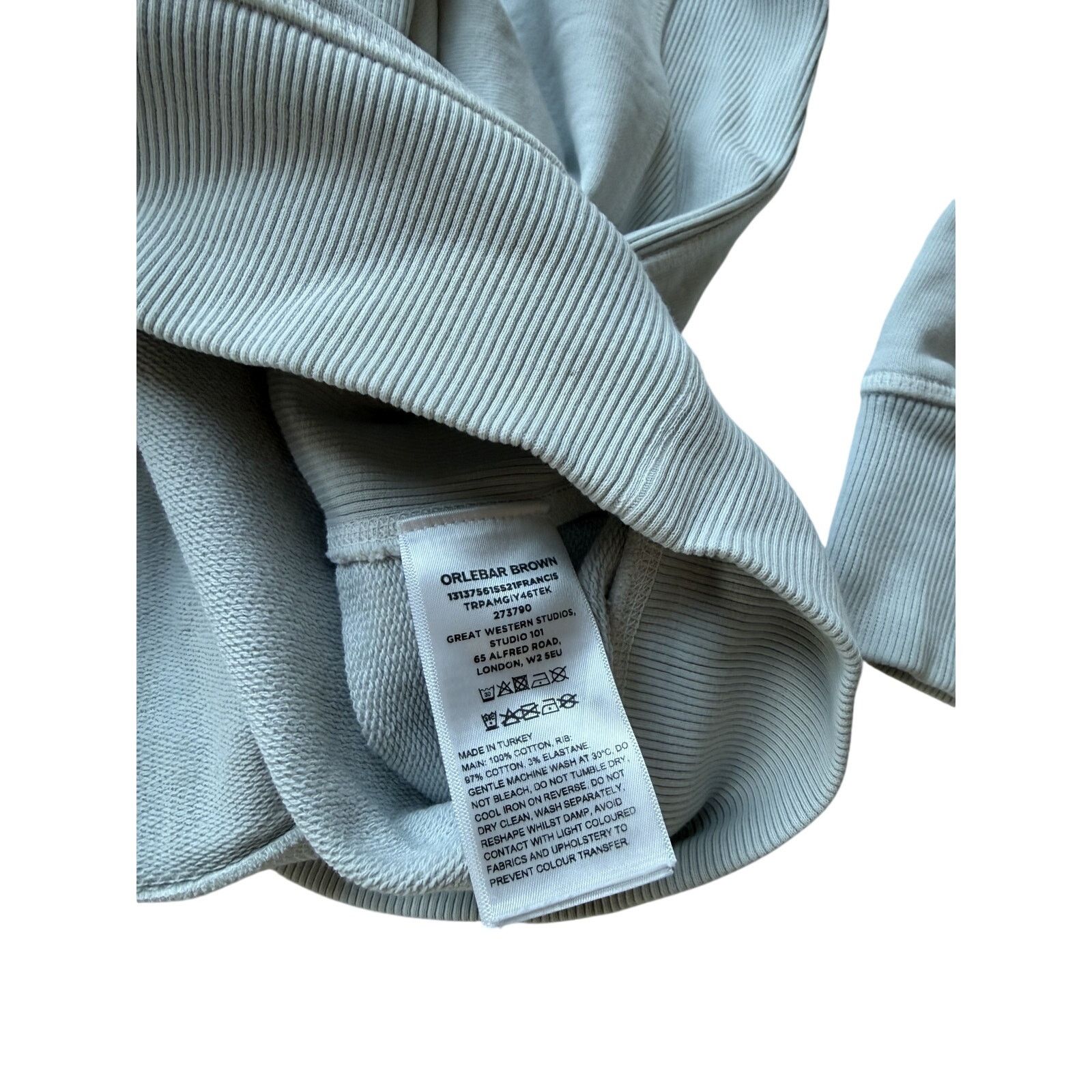 Orlebar Brown Orlebar Brown Francis GD Hooded Garment Dye Sweatshirt Grey Size US M / EU 48-50 / 2 - 3 Thumbnail