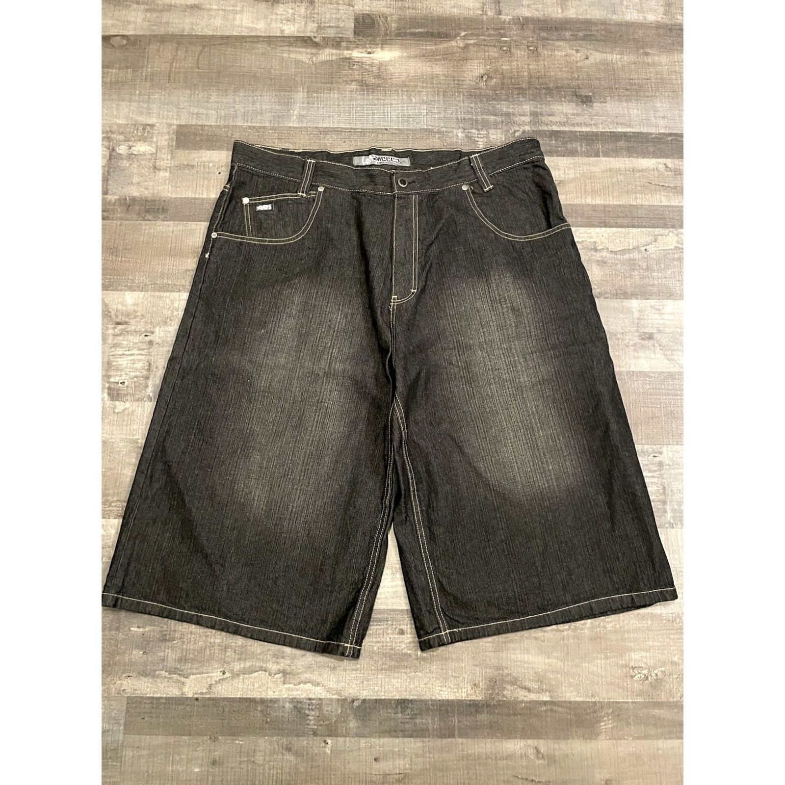 Vintage VINTAGE Mecca Shorts Bermuda Casual Denim 40 Relaxed 16 in Inseam 5-Pocket Blue 90s Hip Hop USA Mens Size US 40 / EU 56 - 4 Thumbnail