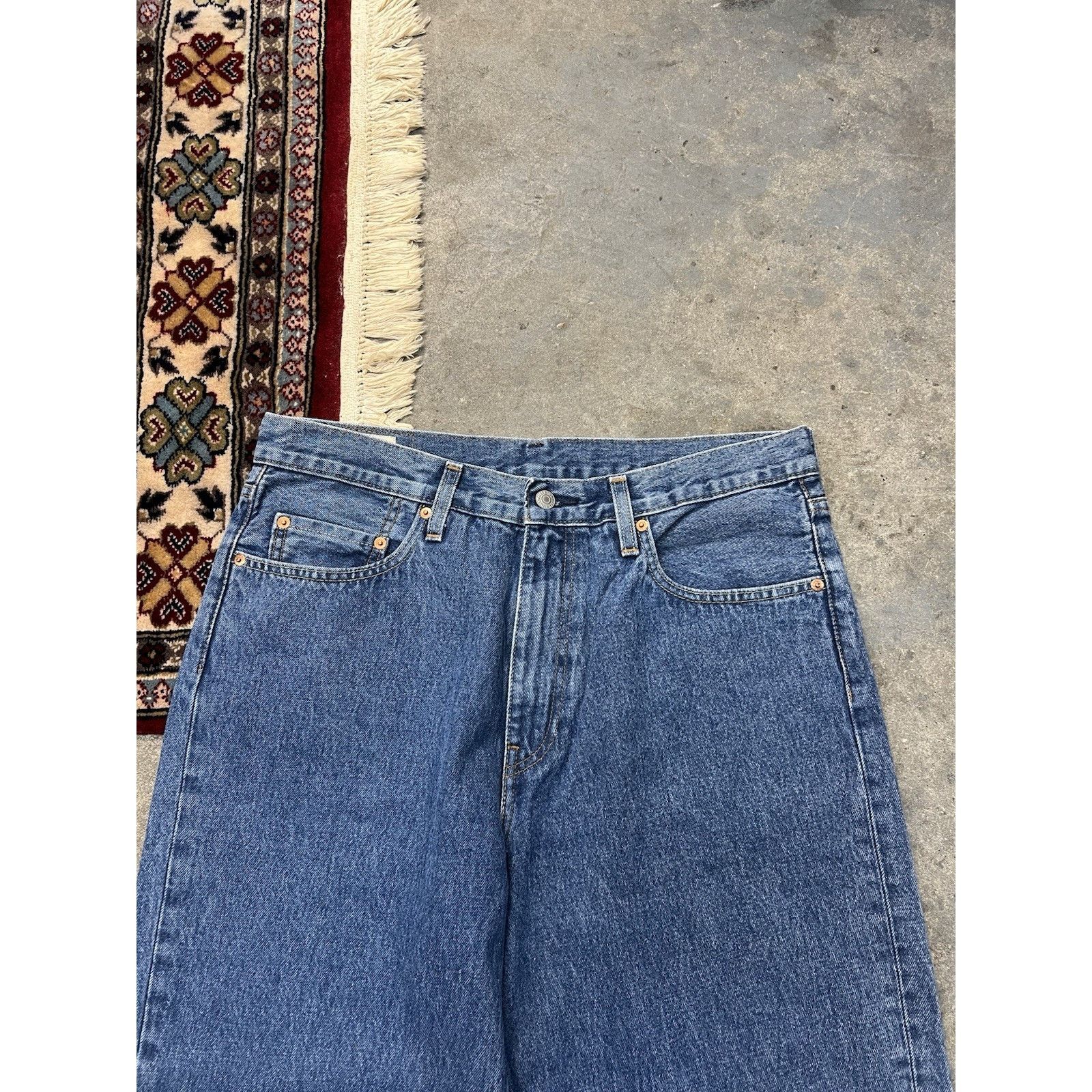 Levi's Levis Stay Baggy Tapered Jeans Blue 34x30 A2044 Sample NEW Size US 34 / EU 50 - 3 Thumbnail