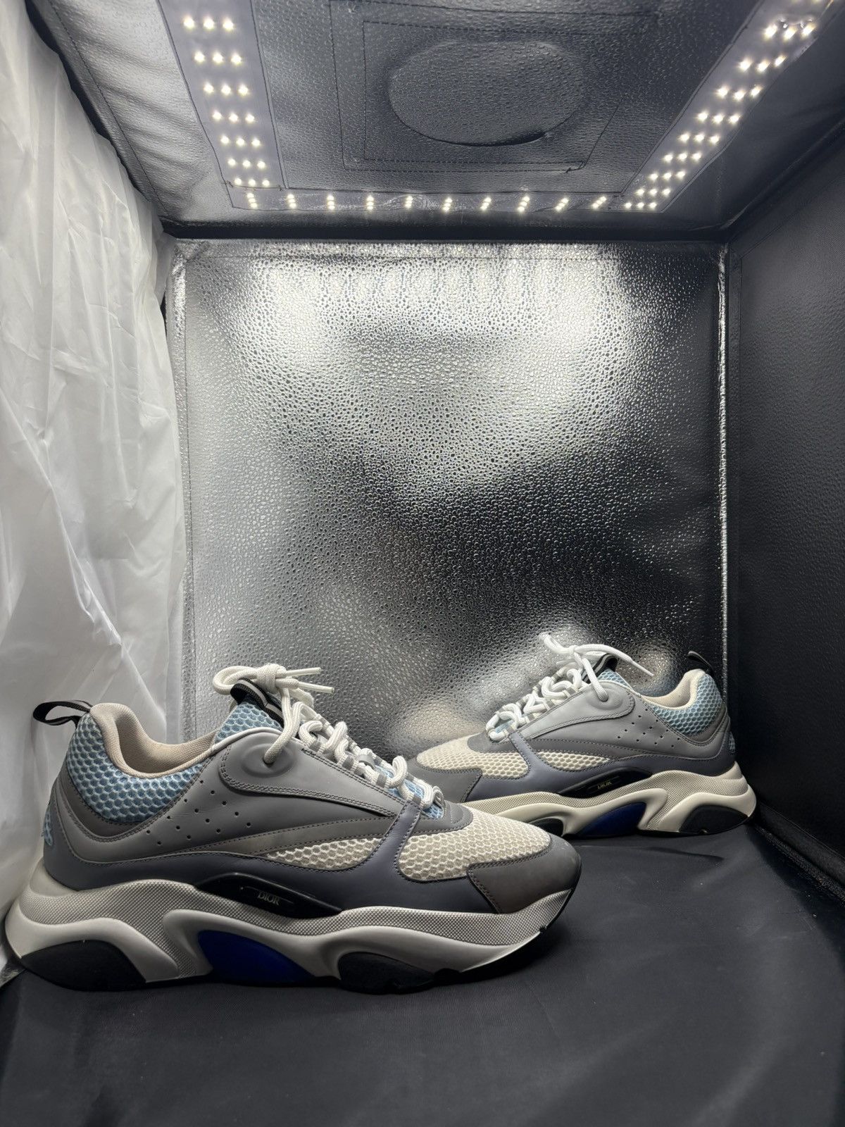 Dior Dior B22 White Blue Size US 12 / EU 45 - 3 Thumbnail
