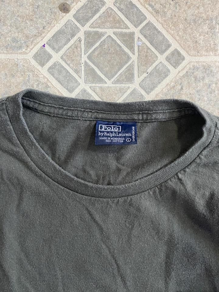 Other Vintage 90s polo ralph Lauren Faded olive green long sleeve Size US L / EU 52-54 / 3 - 3 Thumbnail