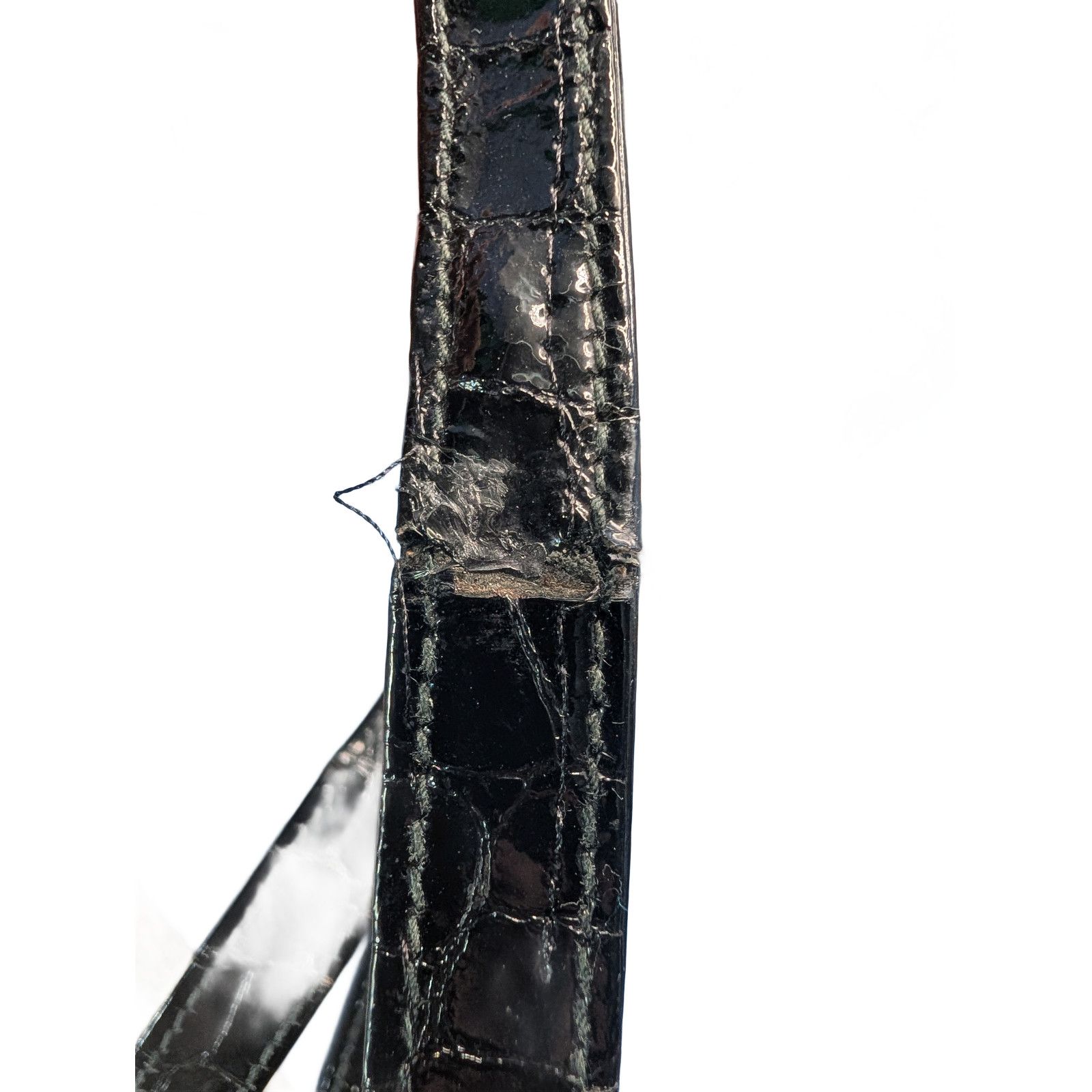 Paloma Picasso Paloma Picasso Black Embossed-Patent Leather Shoulder Size ONE SIZE - 8 Thumbnail