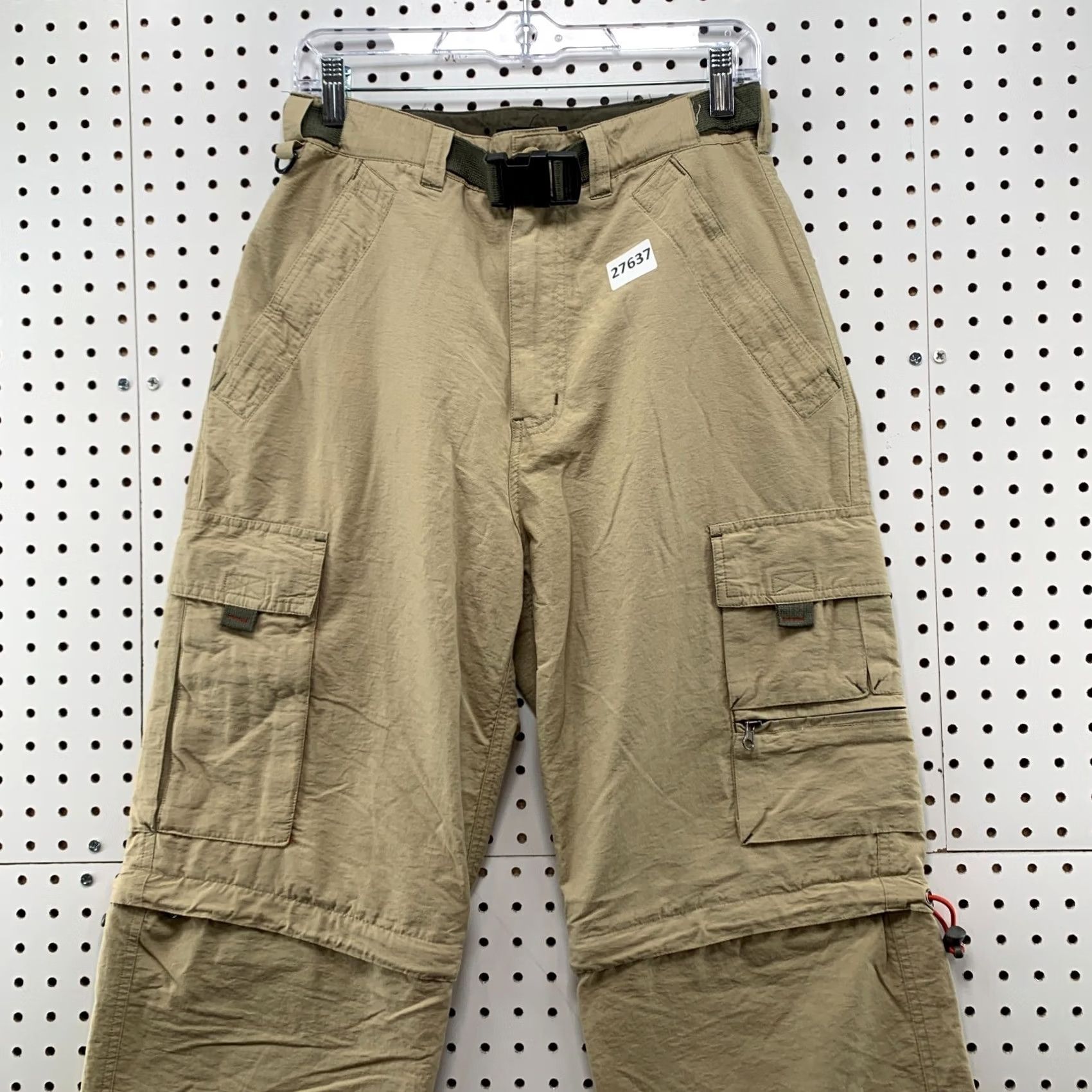 Vintage No Boundaries Convertible Cargo Hiking Pants Brown Belted Mens 29x31 Skateboard Size US 29 - 2 Thumbnail