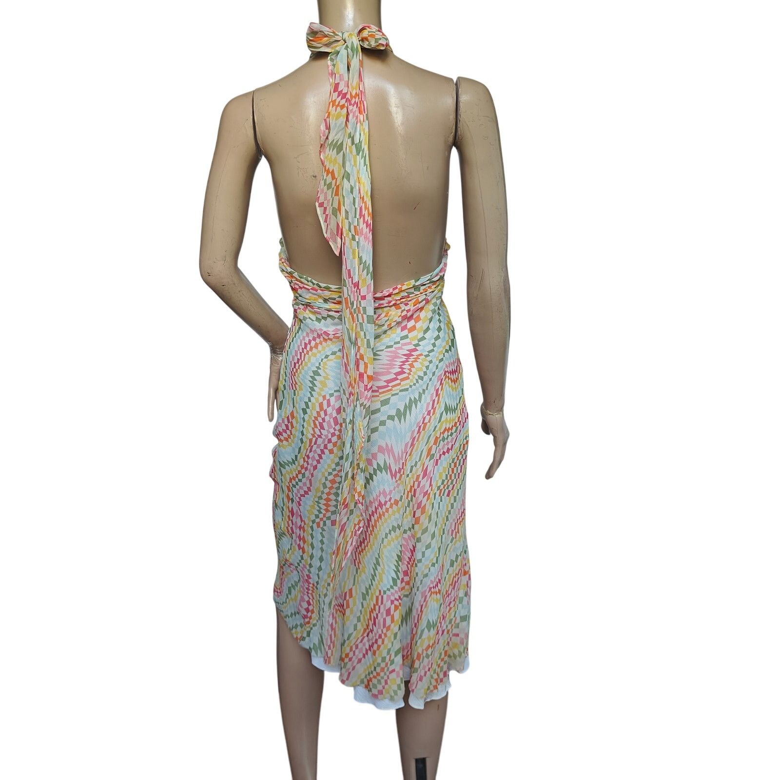 Diane von Furstenberg Diane von Furstenberg silk halter midi dress print size 8 Size M / US 6-8 / IT 42-44 - 2 Thumbnail