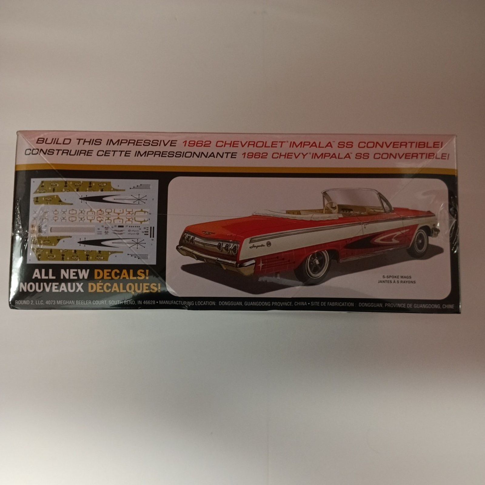 Other Model Kit 1962 Chevrolet Impala Convertible 1/25 Scale Car Size ONE SIZE - 2 Thumbnail