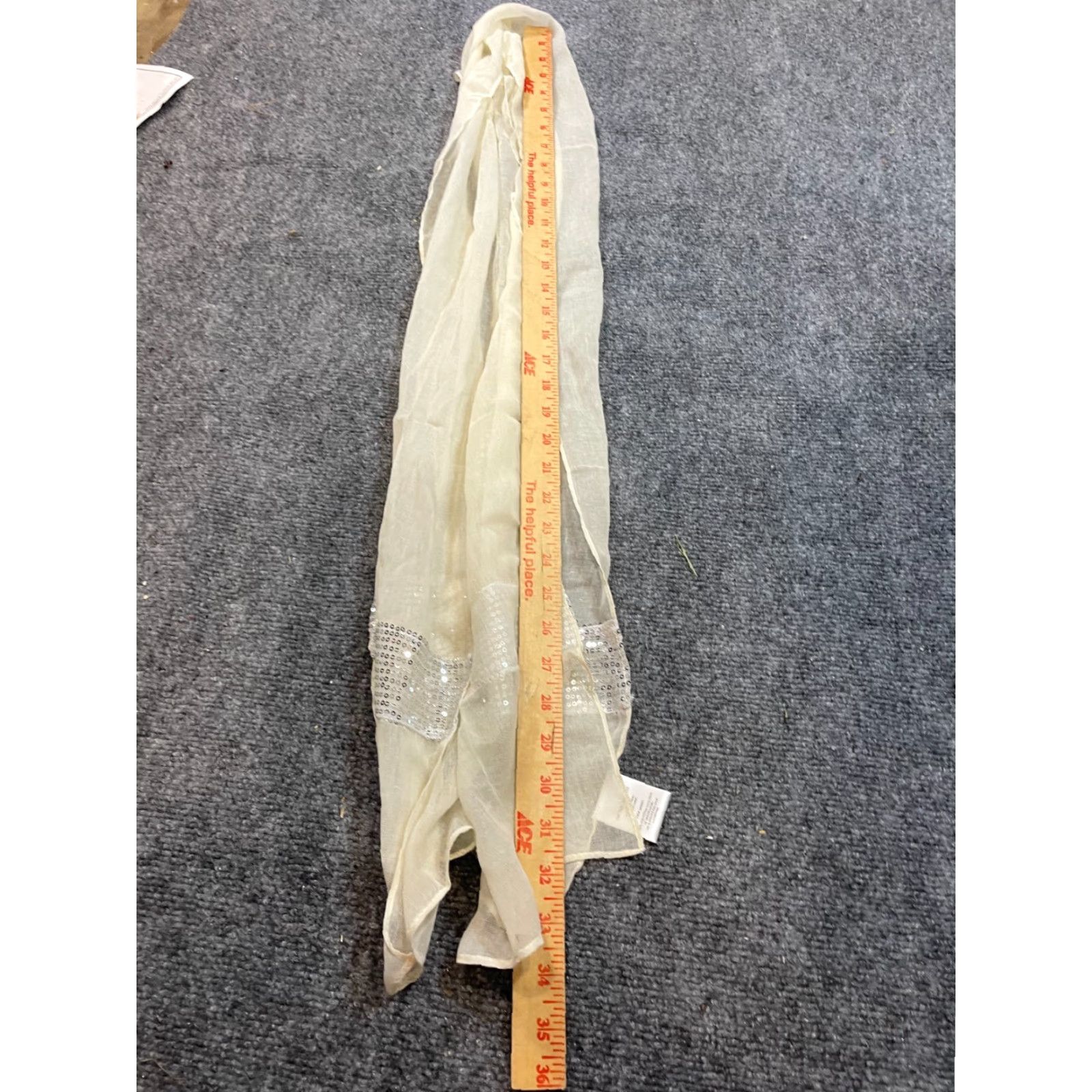 Vintage Sweet Shimmer Scarves White Pink Scarf Set of 2 Sheer NEW Women Scarf Size ONE SIZE - 3 Thumbnail
