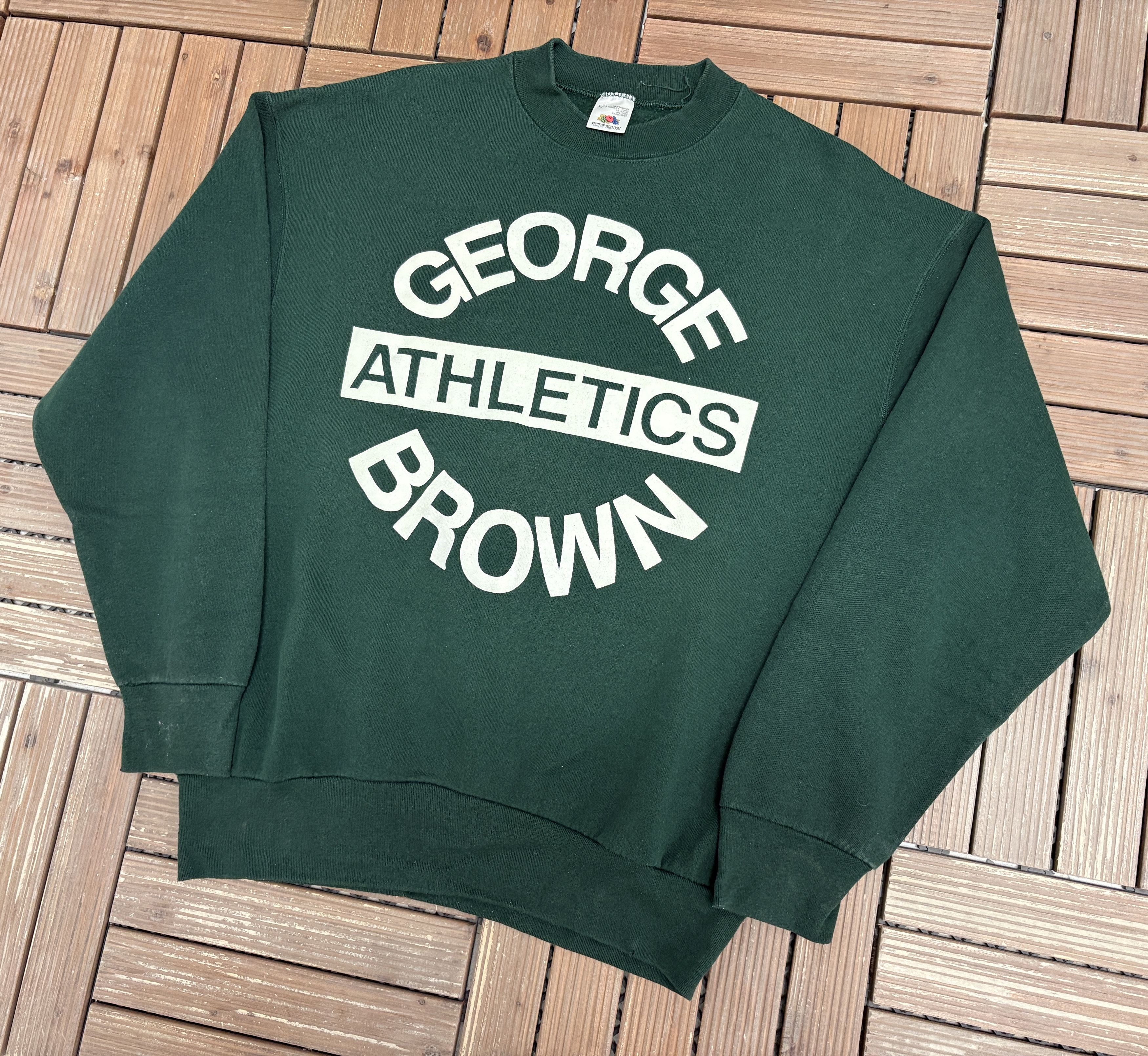 Vintage George Brown Huskies Athletics Vintage Green Crewneck Size US XL / EU 56 / 4 - 3 Thumbnail