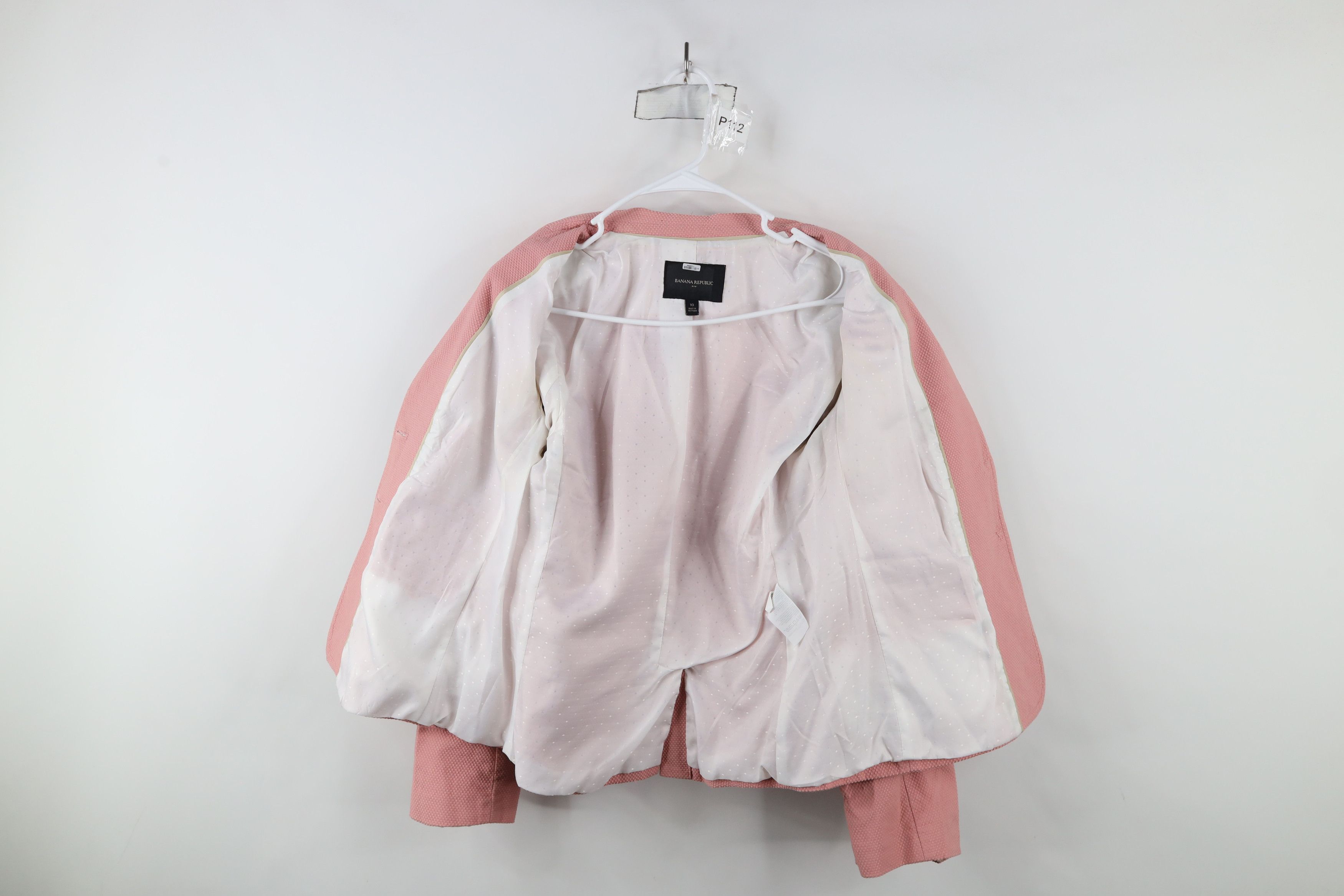 Banana Republic × Vintage Banana Republic Academy Blazer Jacket Suit Coat Pink Size L / US 10 / IT 46 - 10 Thumbnail