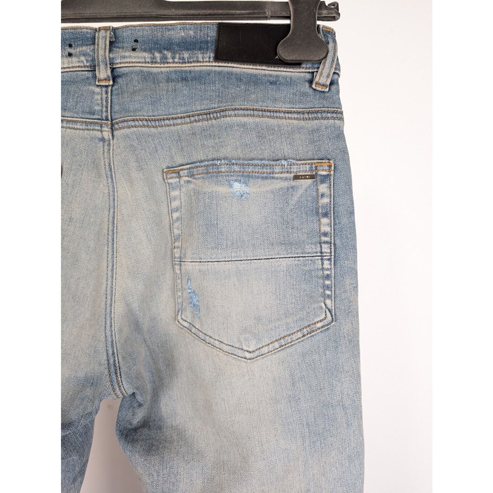Amiri o1rshd1 Vintage Bandana Artpatch Jeans in Clay Indigo Size US 29 - 17 Thumbnail