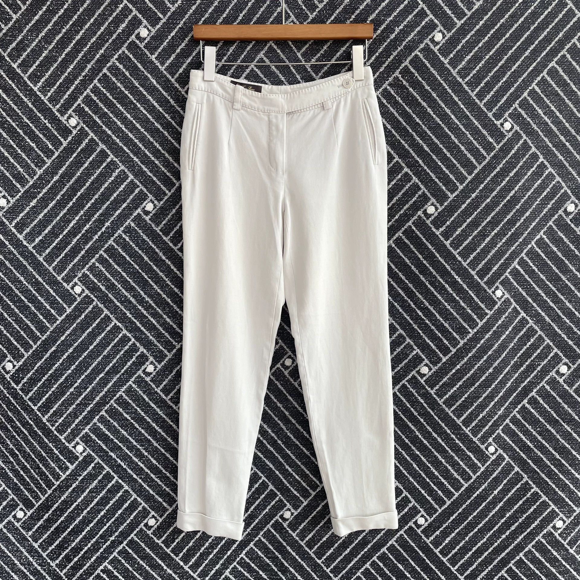 Loro Piana Loro Piana 99 New Off-White Chinos Women's 38 Size 26" / US 2 / IT 38 - 1 Thumbnail