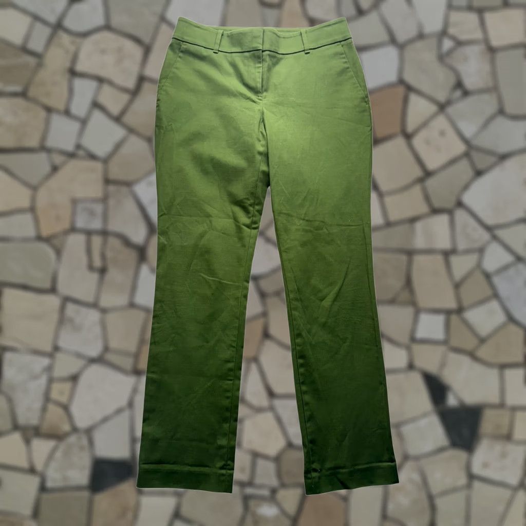Ann Taylor Ann Taylor Factory Green Stretch Straight-Leg Pants Womens 4 Dress Pants Large Casual Workwear Regular Size 4 Size 27" / US 4 / IT 40 - 1 Thumbnail
