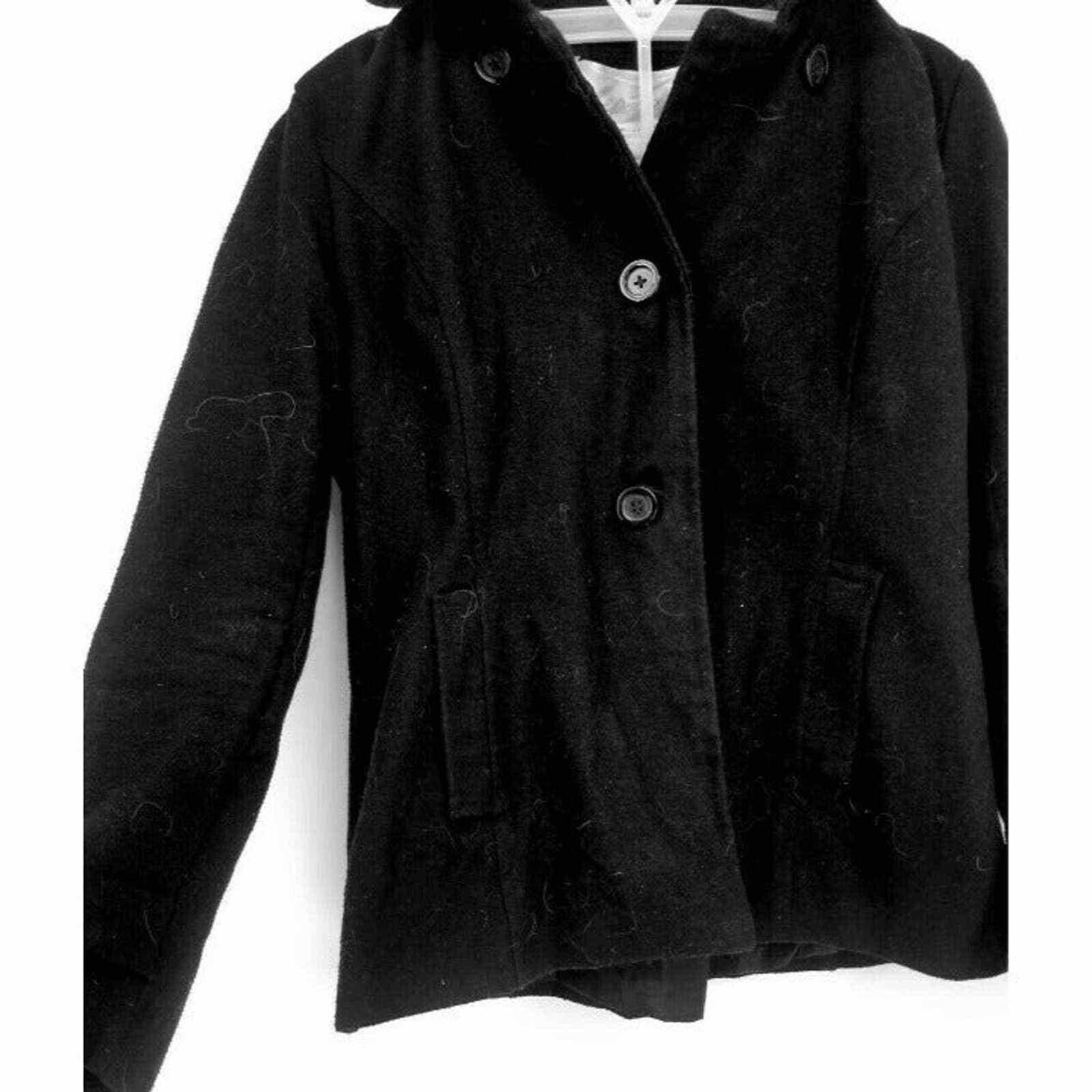 Other Lipstick Black Pea Coat Fall Winter Jacket Coat Warm Size Sm Size S / US 4 / IT 40 - 2 Thumbnail