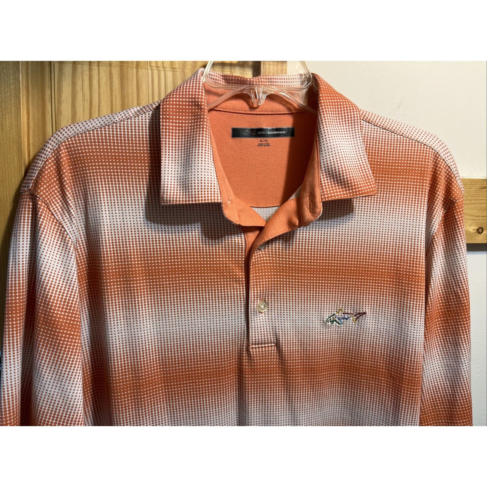 Greg Norman Greg Norman XL Polo Polyester Pima Cotton Blend White Orange Size US XL / EU 56 / 4 - 5 Thumbnail