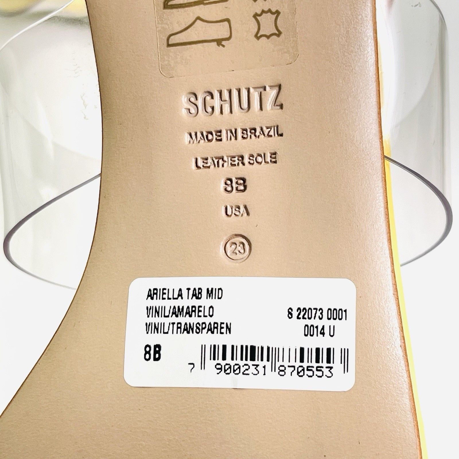 SCHUTZ Schutz Ariella Tab Mid Sandal Limoncello Size 8B Size US 8 / IT 38 - 8 Thumbnail