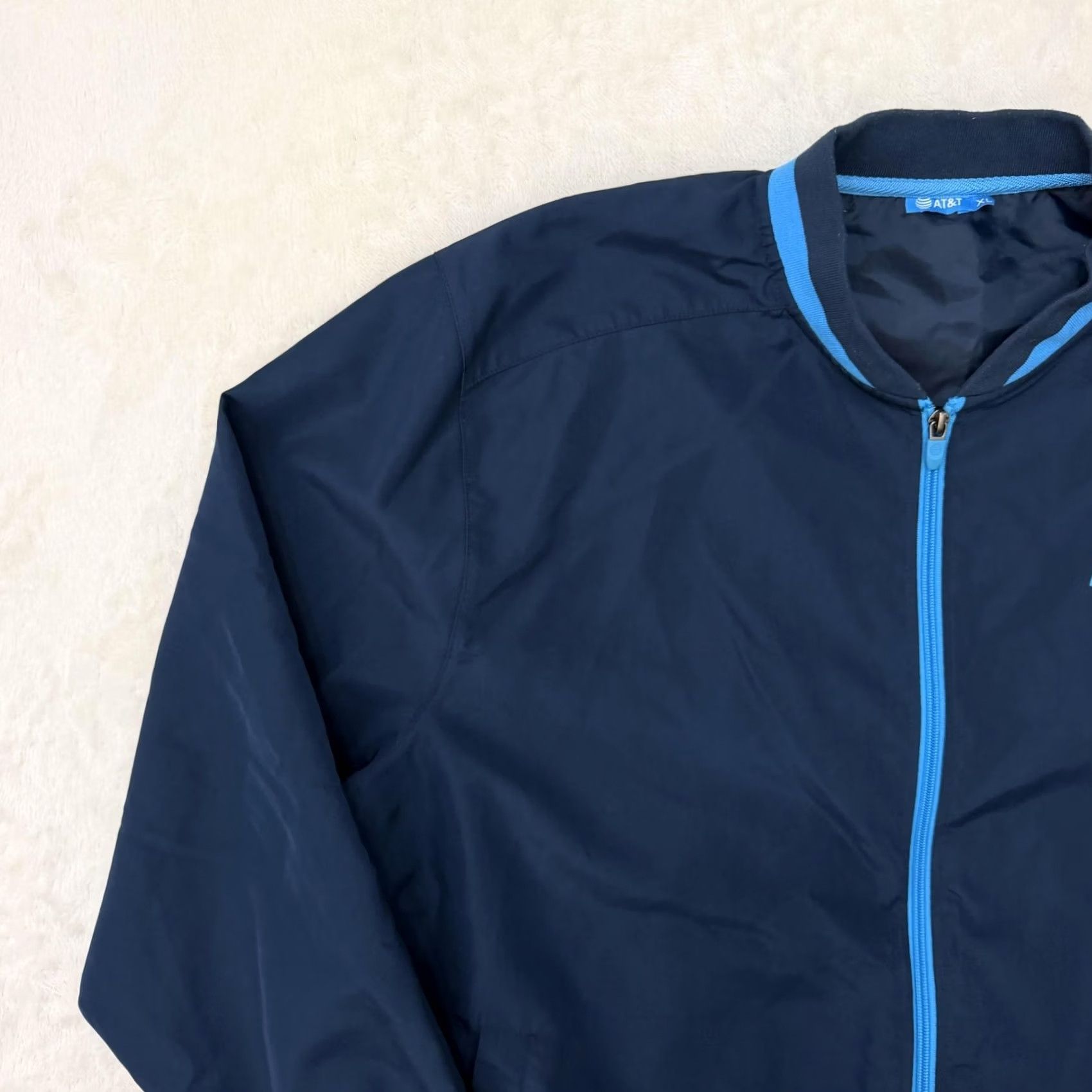 Vintage AT&T Jacket Mens XL Blue Microfiber Full Zip Windbreaker Logo Workwear Casual Size US XL / EU 56 / 4 - 5 Thumbnail
