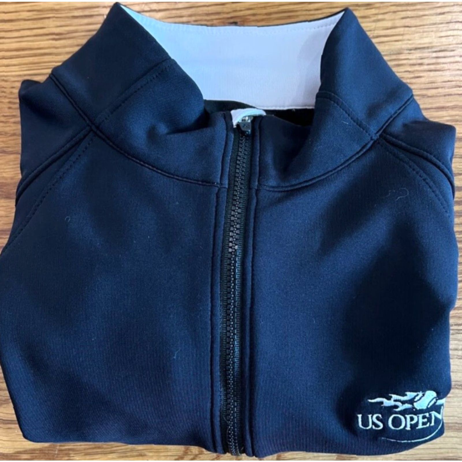 Vintage Zero Restriction Tour Series Quarter Zip Pullover Women's L Black Mock Neck Golf Tennis US Open Outdoor Activewear Size L / US 10 / IT 46 - 8 Thumbnail