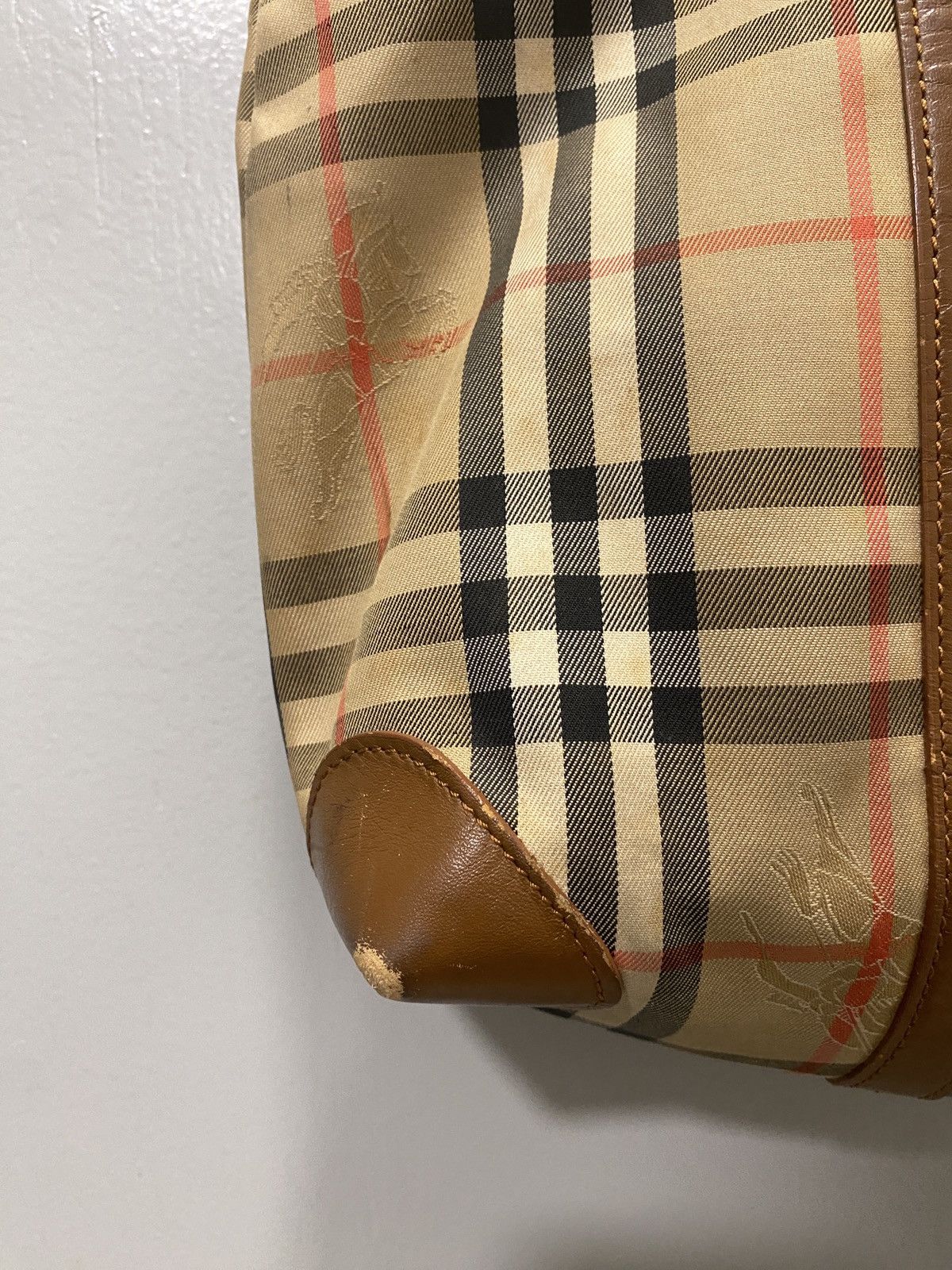 Burberry Vintage Burberry Haymarket Nova Check Tote bag Size ONE SIZE - 4 Thumbnail