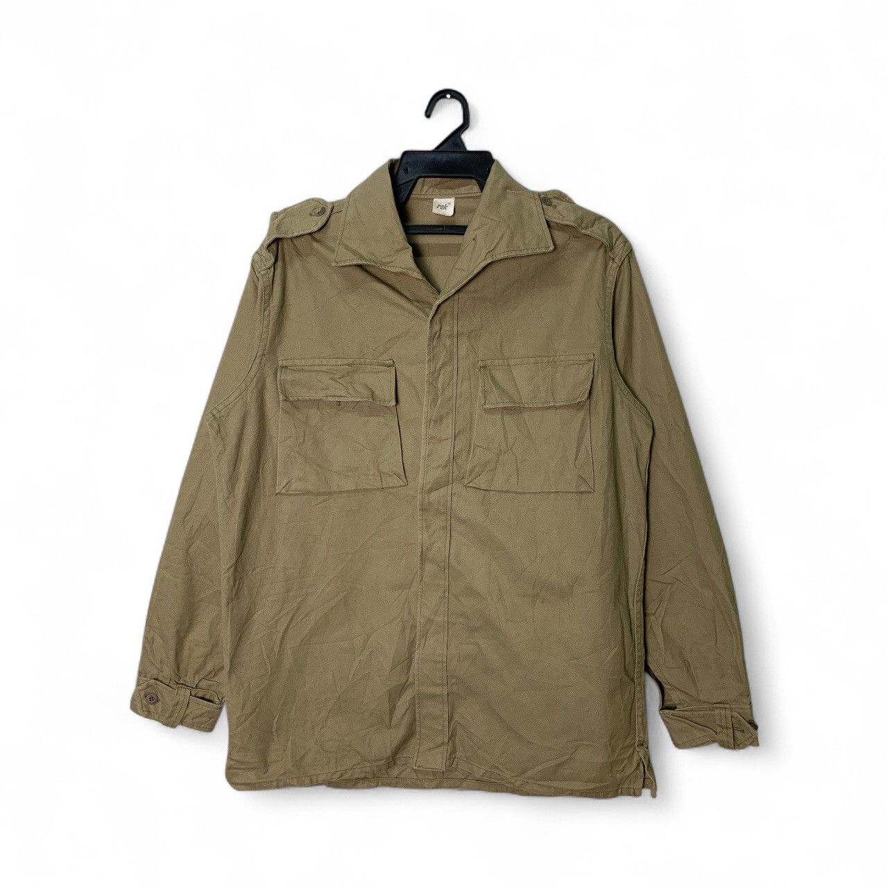 Vintage Rare Design Vintage Military Safari Jacket Hidden Button Up Size US M / EU 48-50 / 2 - 1 Thumbnail