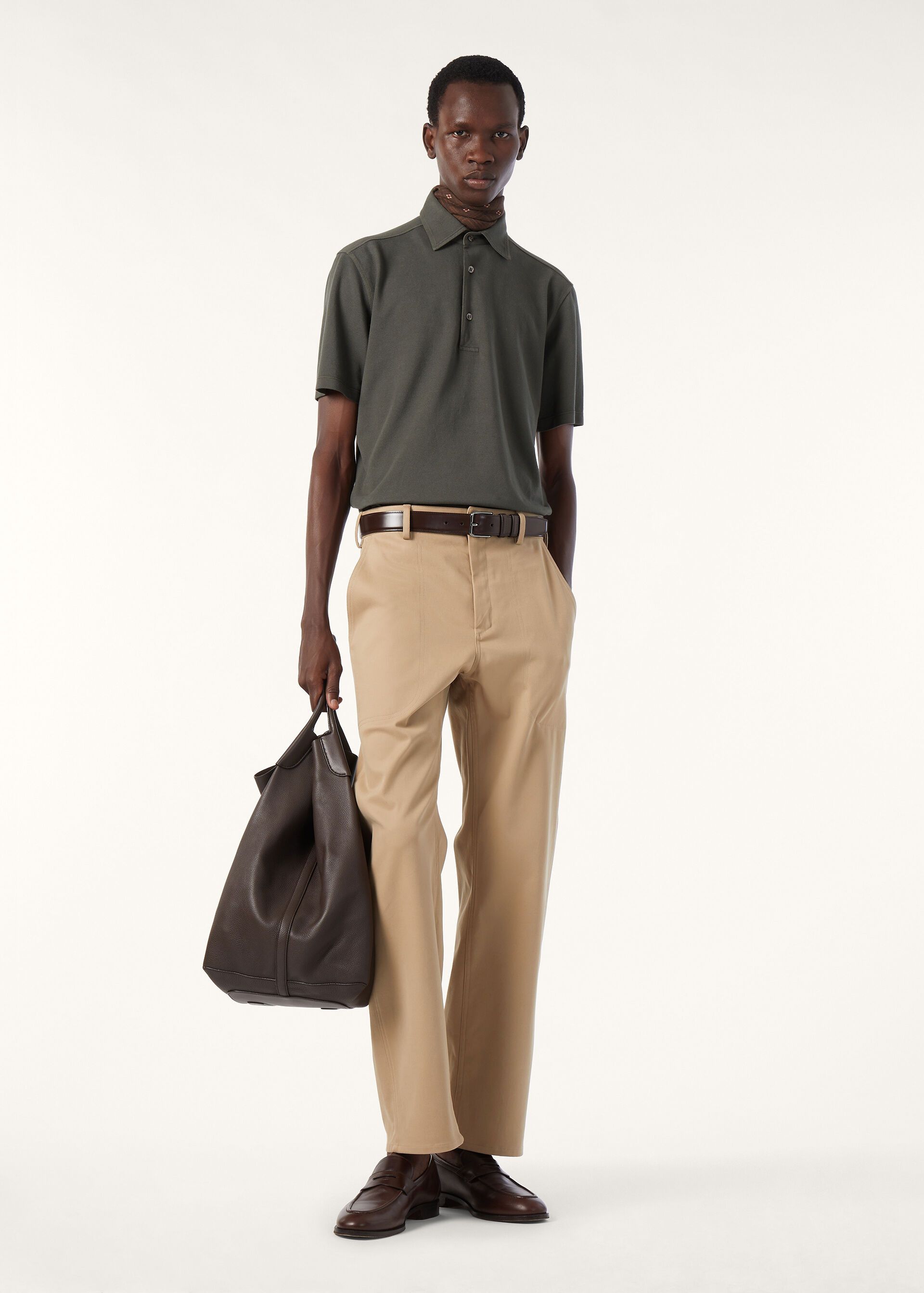 Loro Piana os11x0226 FAP9959 Brenna Polo Shirt in Clorofilla Size US M / EU 48-50 / 2 - 2 Thumbnail