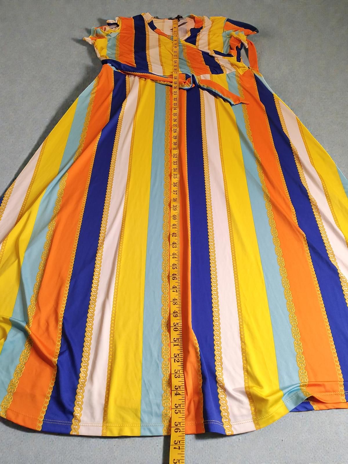 Other 2XL Wrap Maxi Dress with Colorful Vertical Stripes Size XXL / US 16-18 / IT 52-54 - 7 Thumbnail